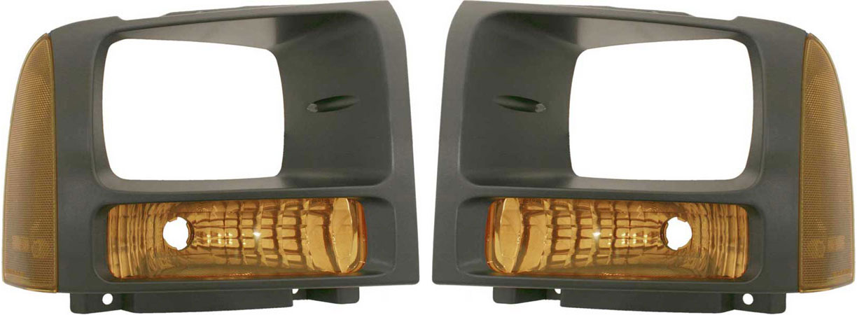 AM F SERIES SUPER DUTY 05-07 SIGNAL LAMP RH AND LH Lens and Housing SKU SET F104115 Partslink FO2526104 FO2527104 OEM 5C3Z13200AAA 6C3Z13200AAA 5C3Z