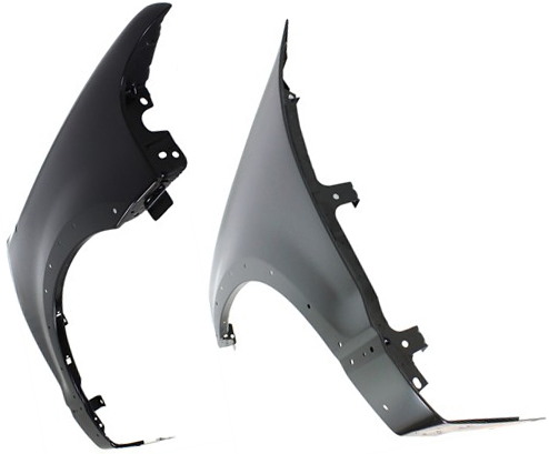 AM EXPLORER 02-05 FRONT FENDER RH AND LH Primed Exc. Sport Model Steel w Wheel Opening Mldg Holes w o Sgl Lgt Hole SKU SET F220123 Partslink FO1241223 FO1240223 OEM 3L2Z16005BA 3L2Z16006BA