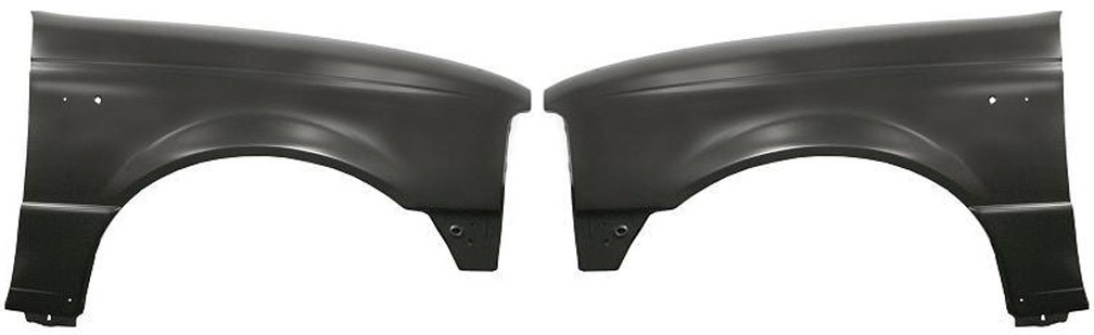 AM RANGER 04-11 FRONT FENDER RH AND LH Primed w o Wheel Opening Molding Holes CAPA SKU SET F220127Q Partslink FO1241237C FO1240237C OEM 5L5Z16005A 5L5Z16006A