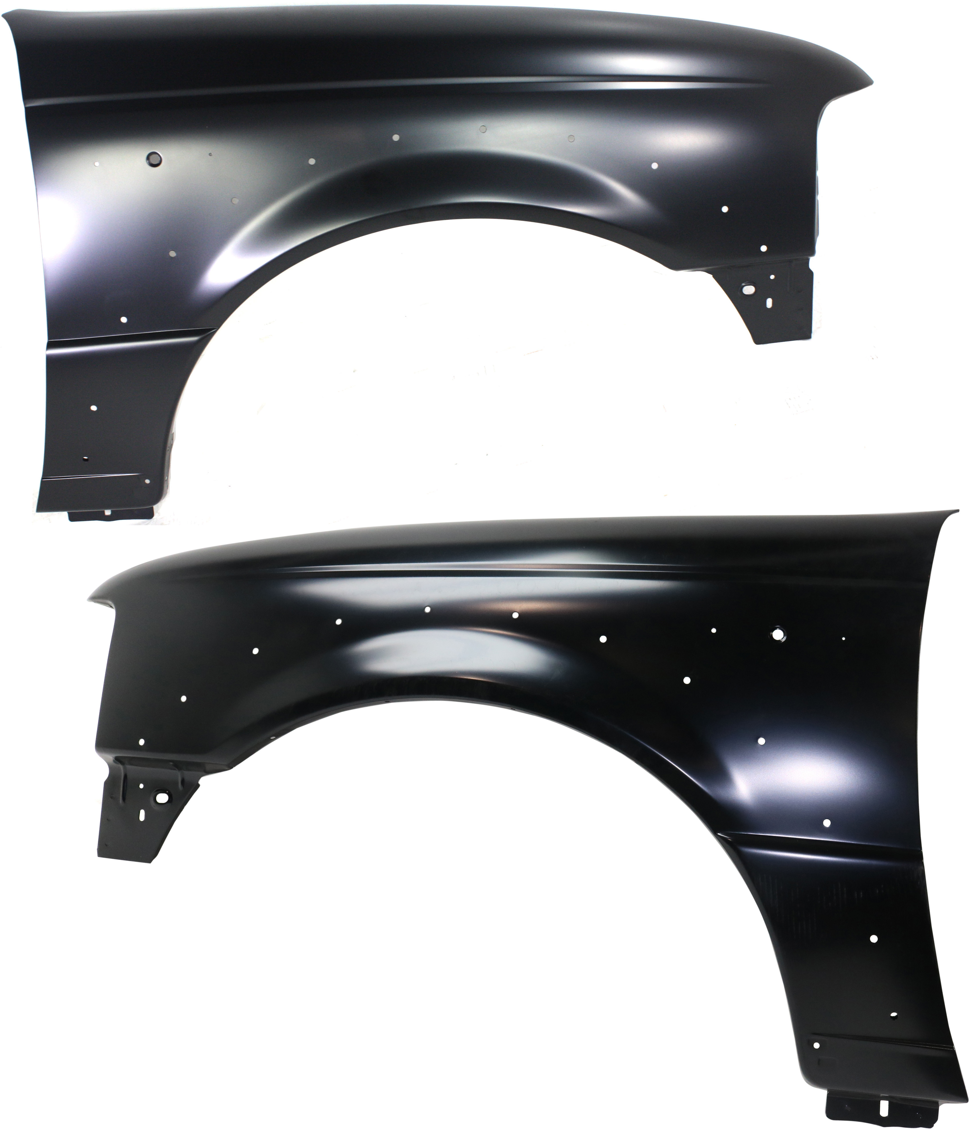 AM RANGER 06-11 FRONT FENDER RH AND LH Primed w Wheel Opening Molding Holes SKU SET F220165 Partslink FO1241256 FO1240256 OEM 6L5Z16005BA 6L5Z16006BA