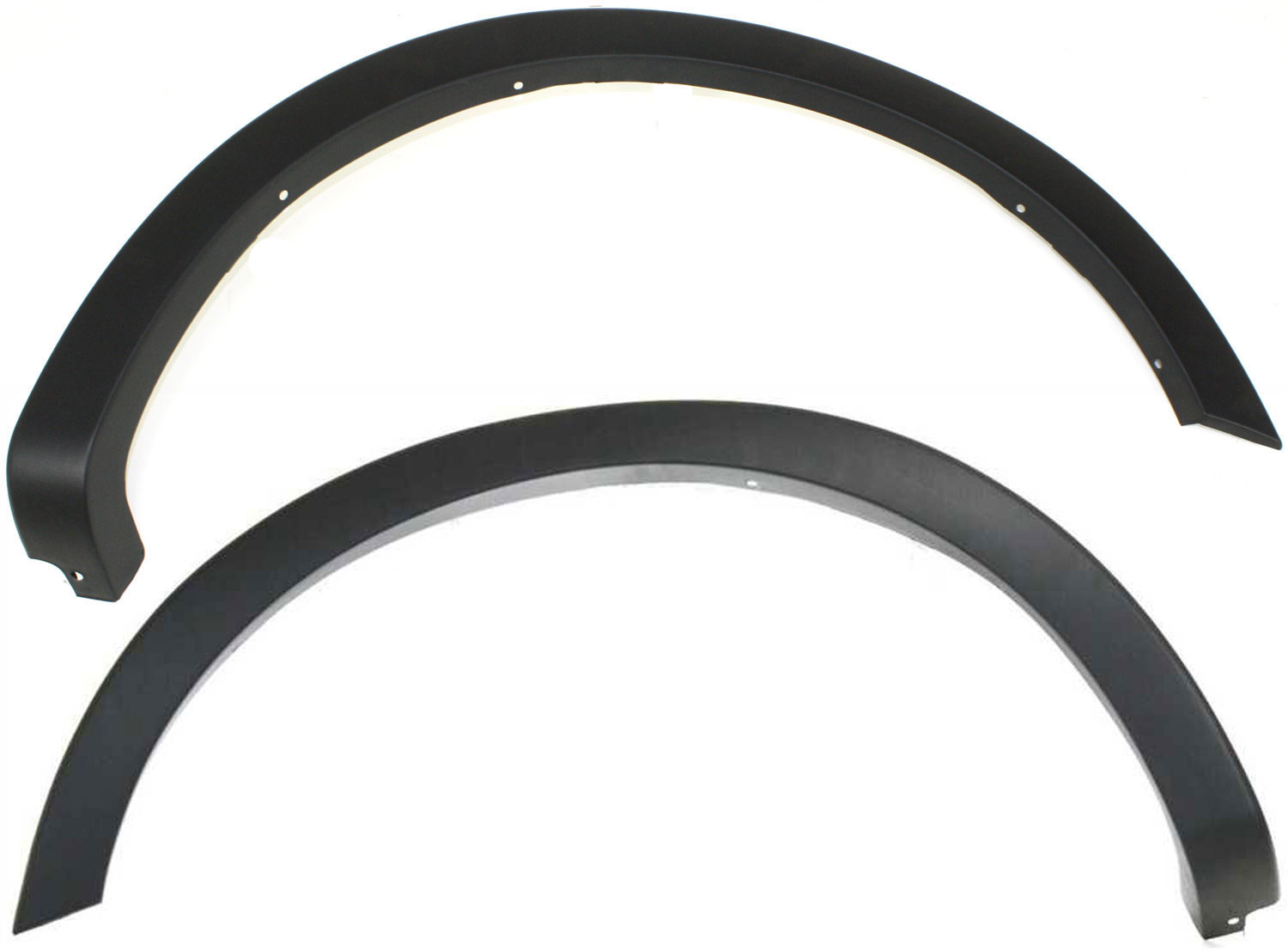 AM F 150-04-08 FRONT WHEEL OPENING MOLDING RH and LH Grained FX4 Model SKU SET F221313 Partslink FO1291119 FO1290119 OEM 4L3Z16038BAA 4L3Z16039BAA