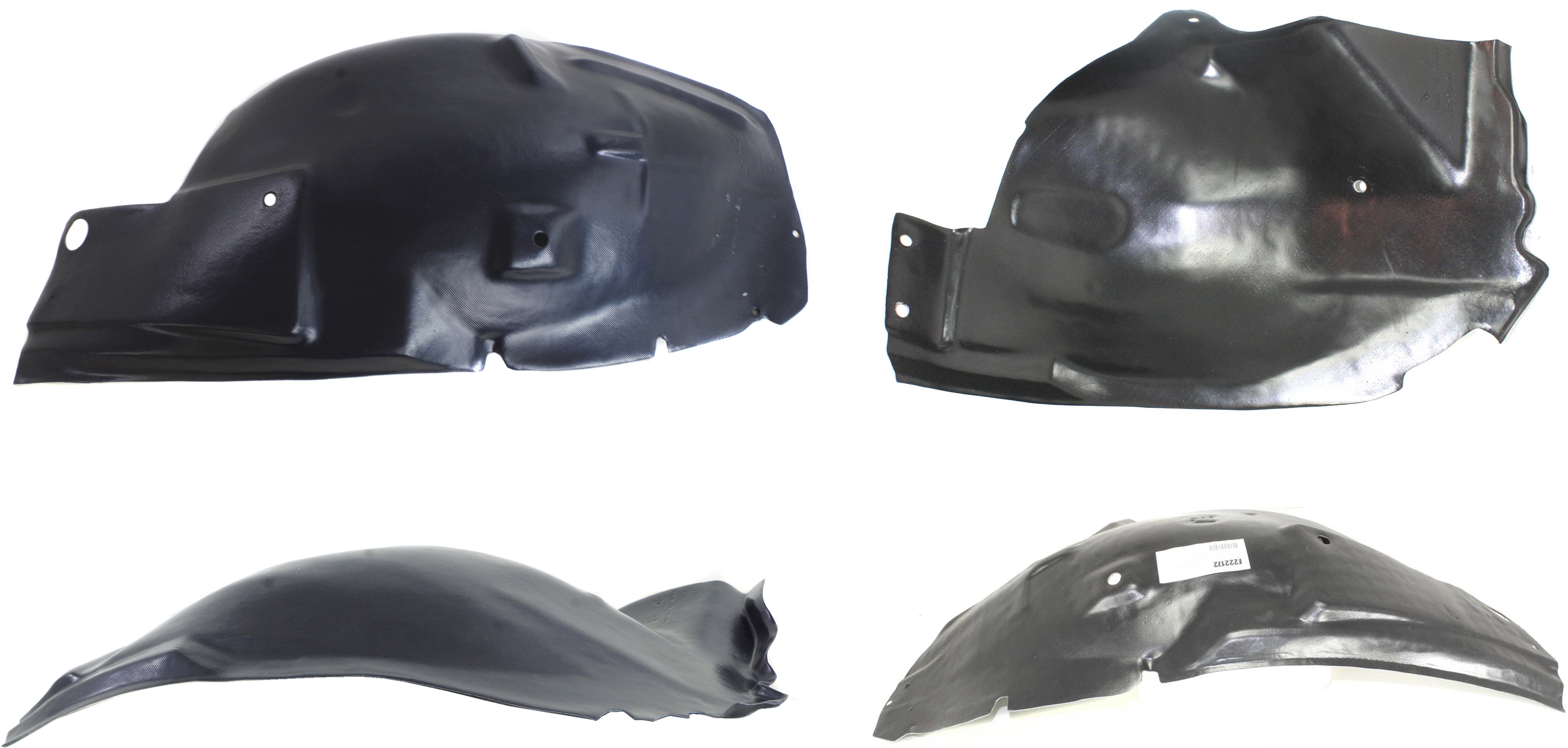 AM MUSTANG 05-09 FRONT FENDER LINER RH AND LH Set of 4 Front and Rear Section GT Model SKU SET F222171-4 Partslink FO1251130 FO1250129 FO1251128 FO1250127 OEM 5R3Z16102BA 5R3Z16103BA 5R3Z16