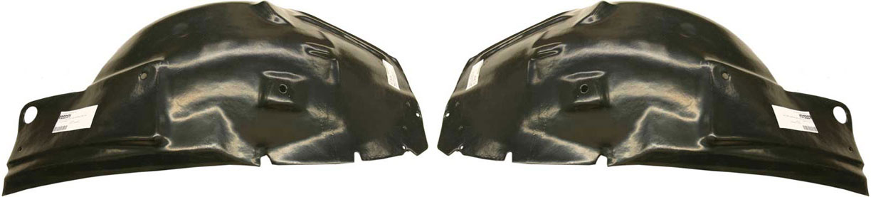 AM MUSTANG 05-09 FRONT FENDER LINER RH AND LH Front Section GT Model SKU SET F222171 Partslink FO1251130 FO1250129 OEM 5R3Z16102BA 5R3Z16103BA