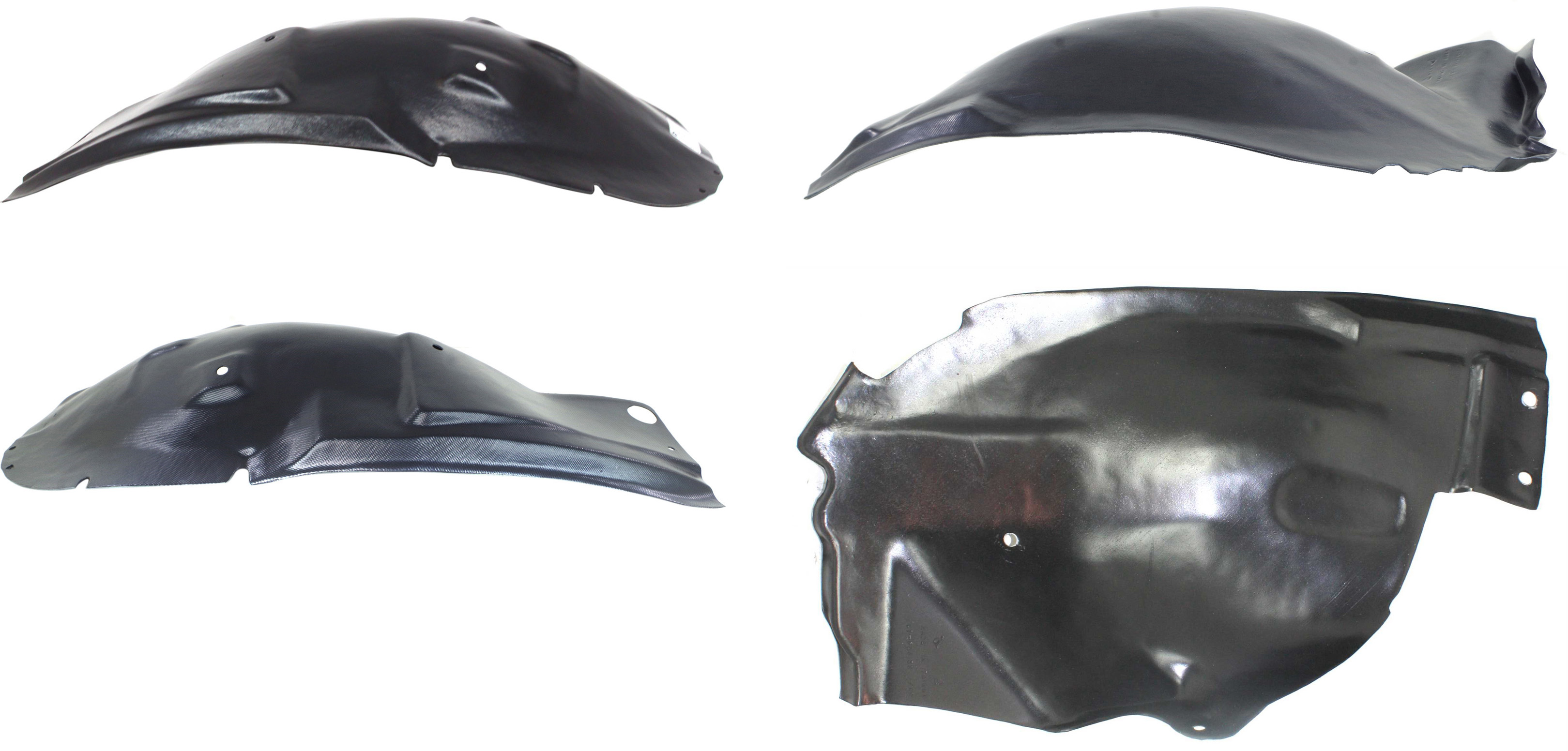 AM MUSTANG 05-09 FRONT FENDER LINER RH AND LH Set of 4 Front and Rear Section SKU SET F222173-4 Partslink FO1251129 FO1250128 FO1251128 FO1250127 OEM 5R3Z16102AA 5R3Z16103AA 5R3Z16