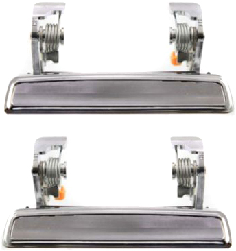 AM F SERIES 73-79 THUNDERBIRD 77-82 FRONT EXTERIOR DOOR HANDLE RH and LH Metal Chrome SKU SET F462113 Partslink FO1310108 FO1311108 OEM D8BZ6522405A D8BZ6522404A