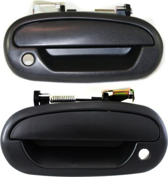 AM F 150-02-03 FRONT DOOR HANDLE RH AND LH Outside Textured Black w Keyhole SKU SET F462127 Partslink FO1311119 FO1310119 OEM YL3Z1522404AAA YL3Z1522404BAH