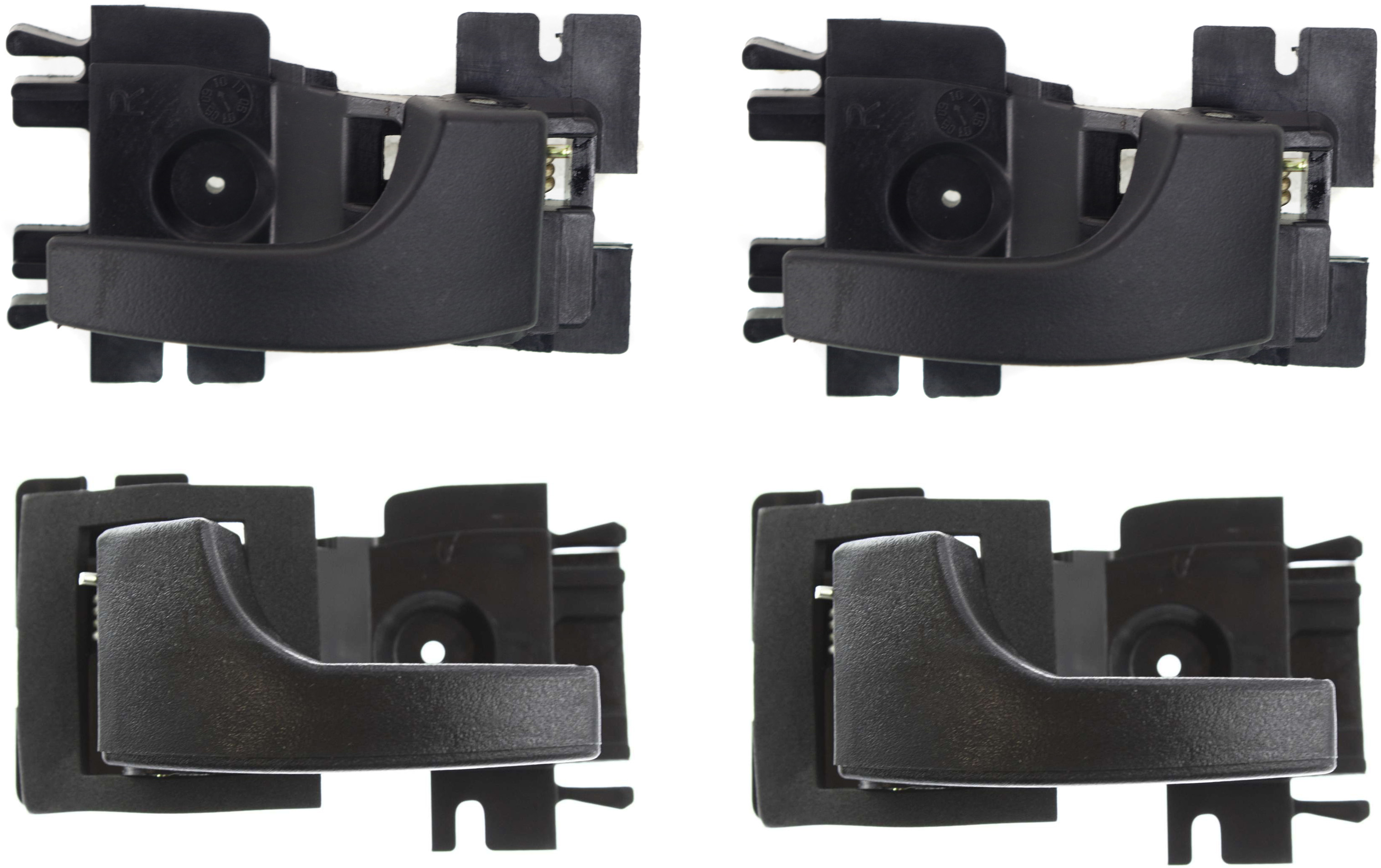 AM MUSTANG 79-93 FRONT AND REAR DOOR HANDLE RH AND LH Set of 4 Inside Plastic Black SKU SET F462153-4 Partslink FO1353105 FO1352105 OEM E4TZ1021818A E4TZ1021819A