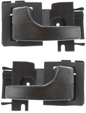AM MUSTANG 79-93 FRONT INTERIOR DOOR HANDLE RH AND LH Plastic Black =REAR SKU SET F462153 Partslink FO1353105 FO1352105 OEM E4TZ1021818A E4TZ1021819A
