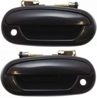 AM F 150-97-04 F 250-97-99 EXPEDITION 97-02 FRONT DOOR HANDLE RH AND LH Outside Smooth Black w Keyhole SKU SET F462173 Partslink FO1311126 FO1310126 OEM YL3Z1522404BAH YL3Z1522405BAF