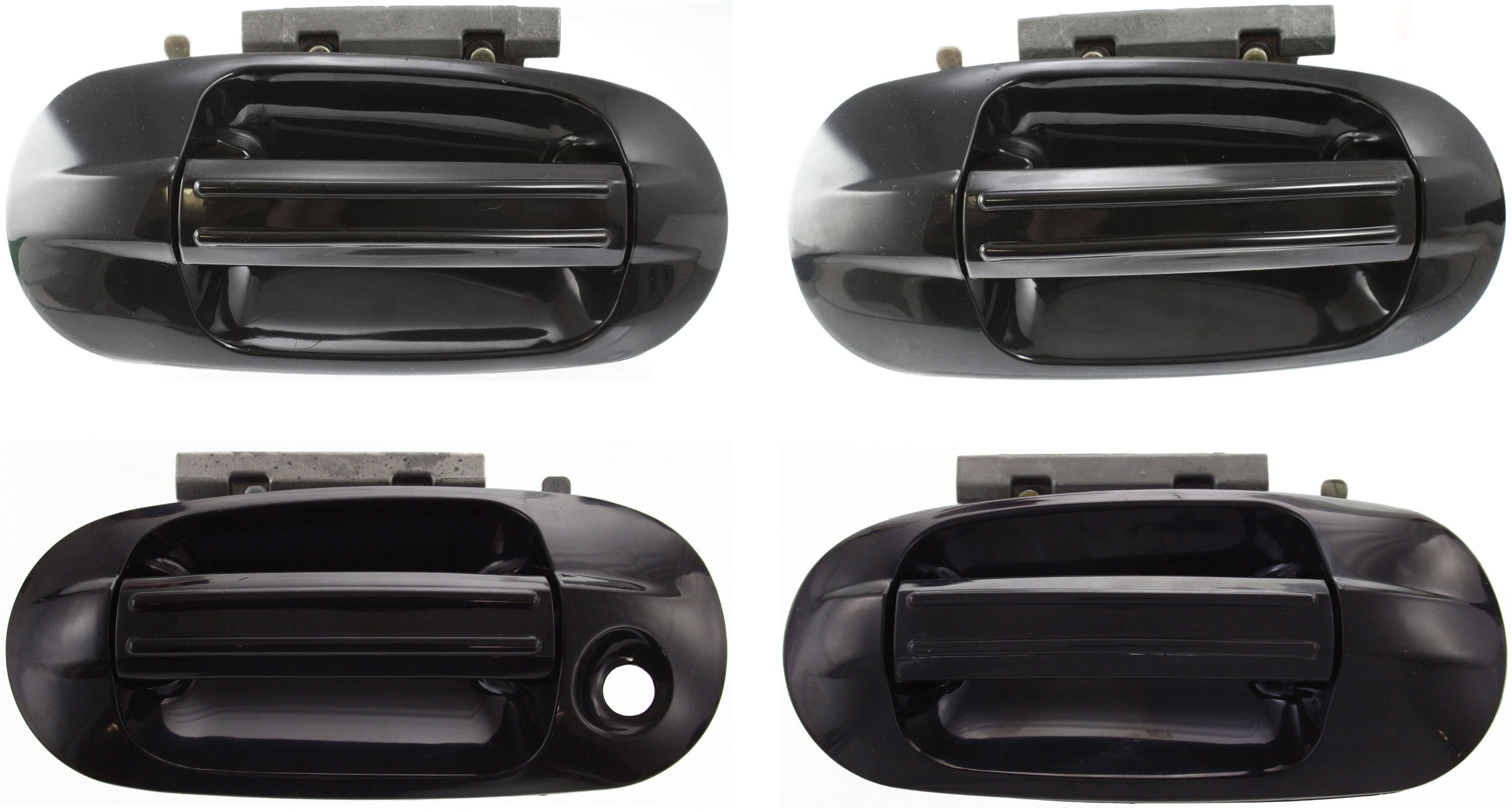 AM EXPEDITION 03-15 NAVIGATOR 03-14 FRONT AND REAR DOOR HANDLE RH and LH Outside Smooth Black SKU SET F462175-4 Partslink FO1521118 FO1520118 OEM 6L1Z7822404-6L1Z7822405-2L1Z78