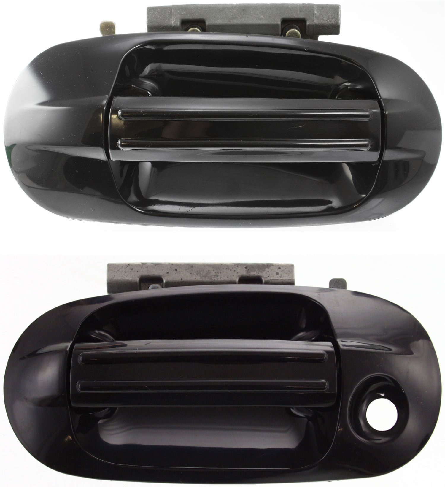 AM EXPEDITION 03-15 NAVIGATOR 03-14 FRONT EXTERIOR DOOR HANDLE RH AND LH Smooth Black w o Keyhole SKU SET F462175 OEM 6L1Z7822404-6L1Z7822405