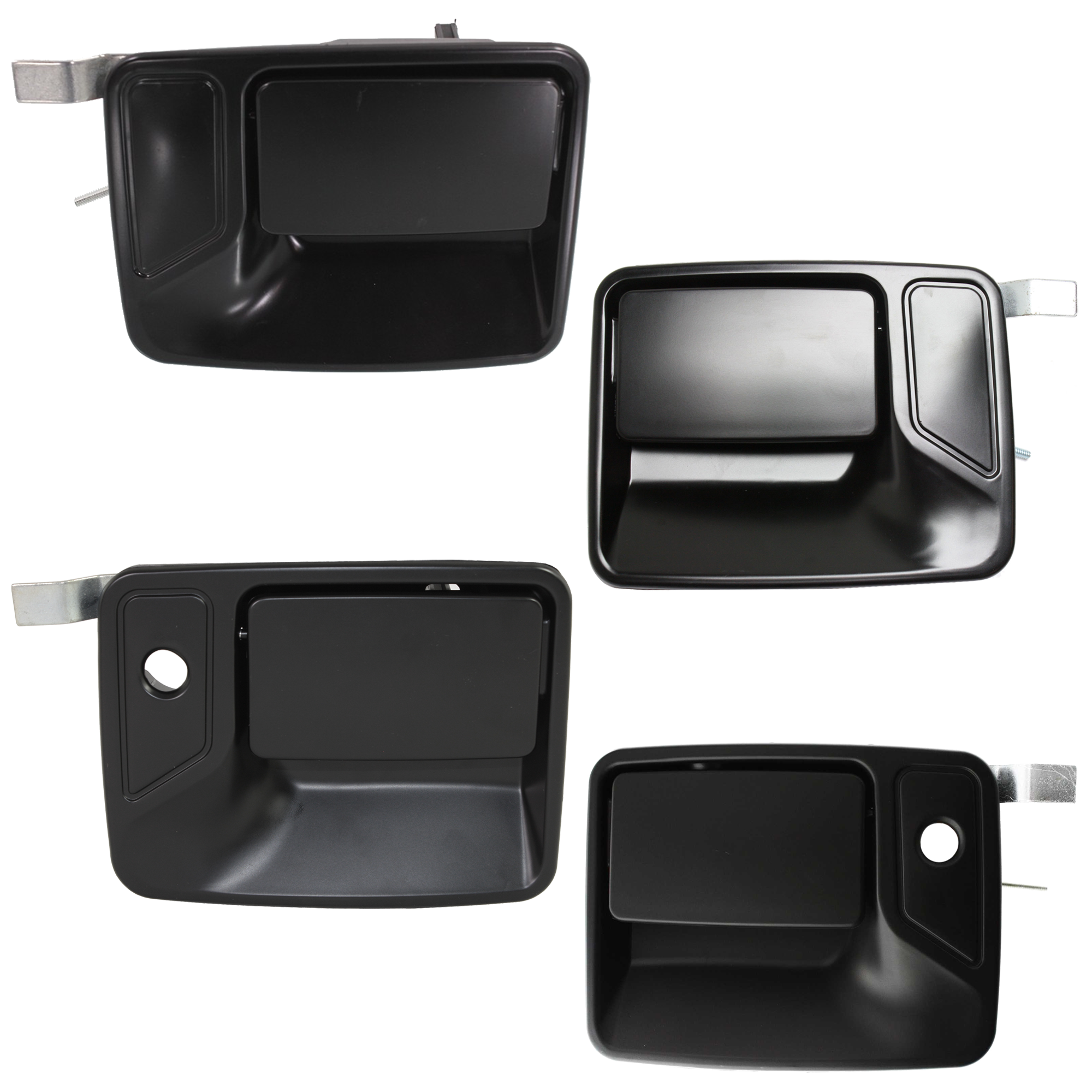AM F SERIES SUPER DUTY 99-16 EXCURSION 00-05 FRONT AND REAR EXTERIOR DOOR HANDLE RH AND LH Set of 4 SKU SET F462181-4 Partslink FO1310127 FO1311127 FO1520123 FO1521123 OEM 5C3Z2626600AAA 7C3Z3626604APPT