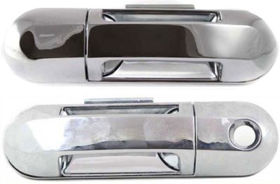 AM EXPLORER MOUNTAINEER 02-10 FRONT EXTERIOR DOOR HANDLE RH AND LH All Chrome w o Keyhole SKU SET F462187 OEM 6L2Z7822404AA PFM 6L2Z7822405A