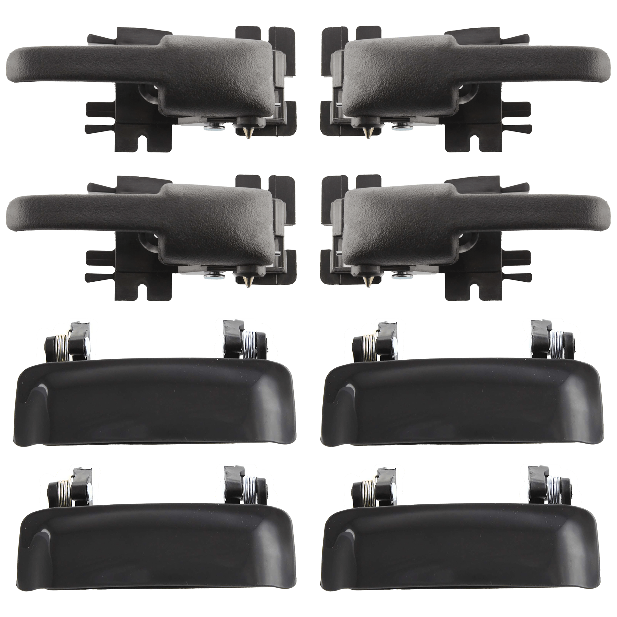 AM EXPLORER 98-03 EXPLORER SPORT TRAC 01-05 FRONT AND REAR INTERIOR DOOR HANDLE RH AND LH Textured Black SKU SET F462503 A Partslink FO1310117 FO1352114 FO1353114 OEM 2L2Z7822404AAPTM F87Z7822404BA