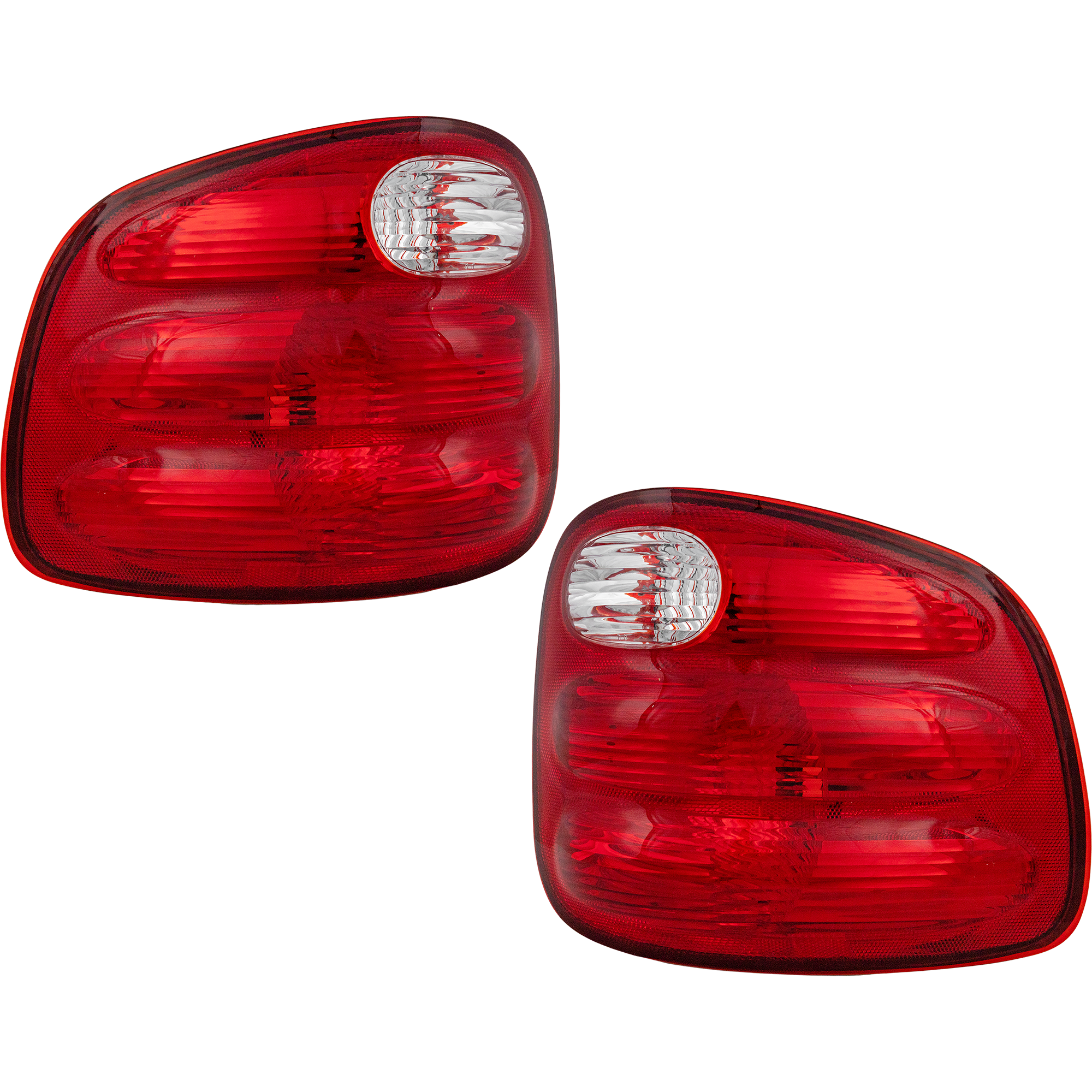 AM F 150-01-04 F 150 HERITAGE 04-04 TAIL LAMP RH AND LH Lens and Housing Halogen Flareside Excludes Lightning Model SKU SET F730119 Partslink FO2801178 FO2800178 OEM YL3Z13404AA YL3Z13405AA