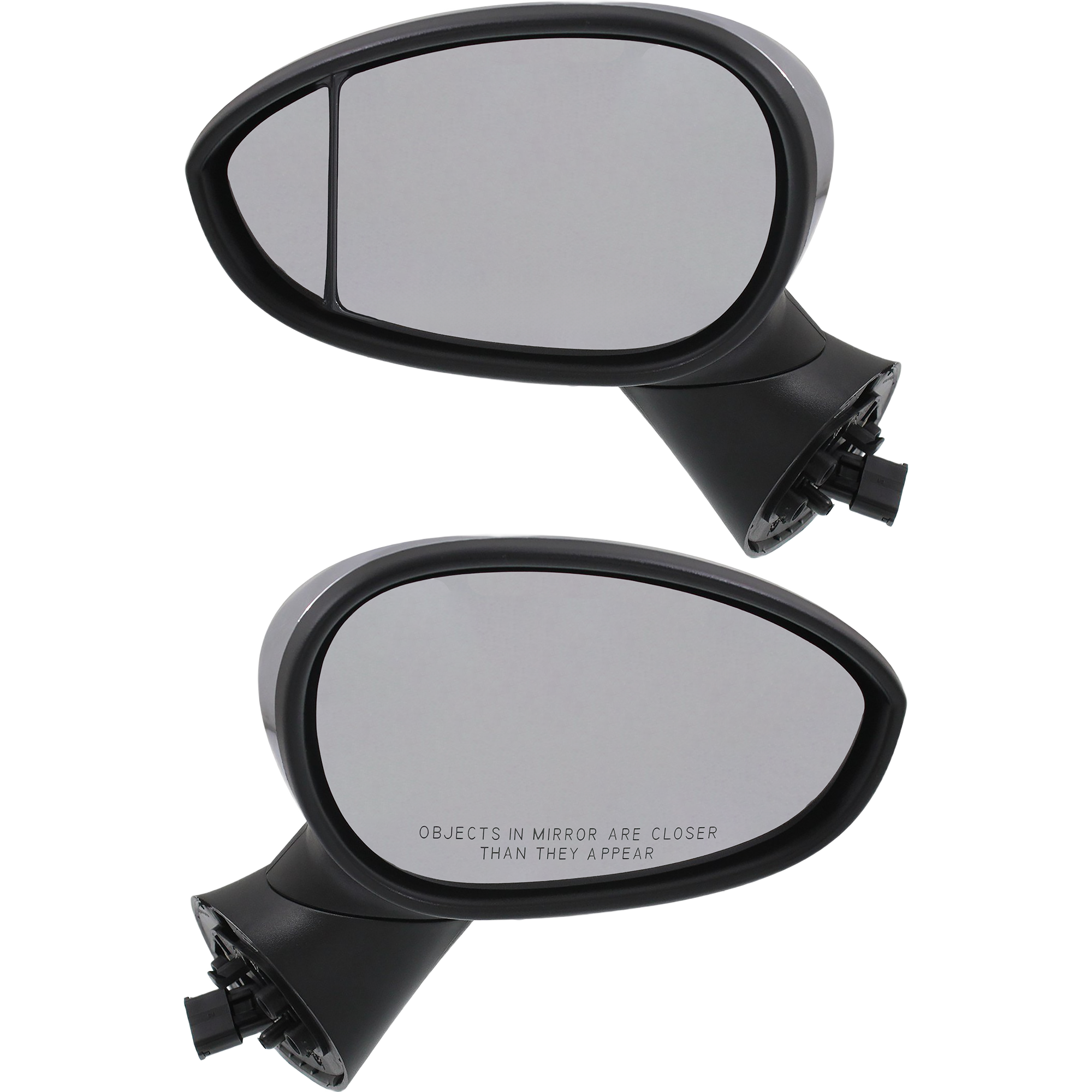 AM FIAT 500-12-18 MIRROR RH AND LH Power Manual Folding Heated Type 1 Hatchback Chrome SKU SET FA02CR Partslink FI1320101 FI1321101 OEM 5182468AC PFM 68087589AC PFM