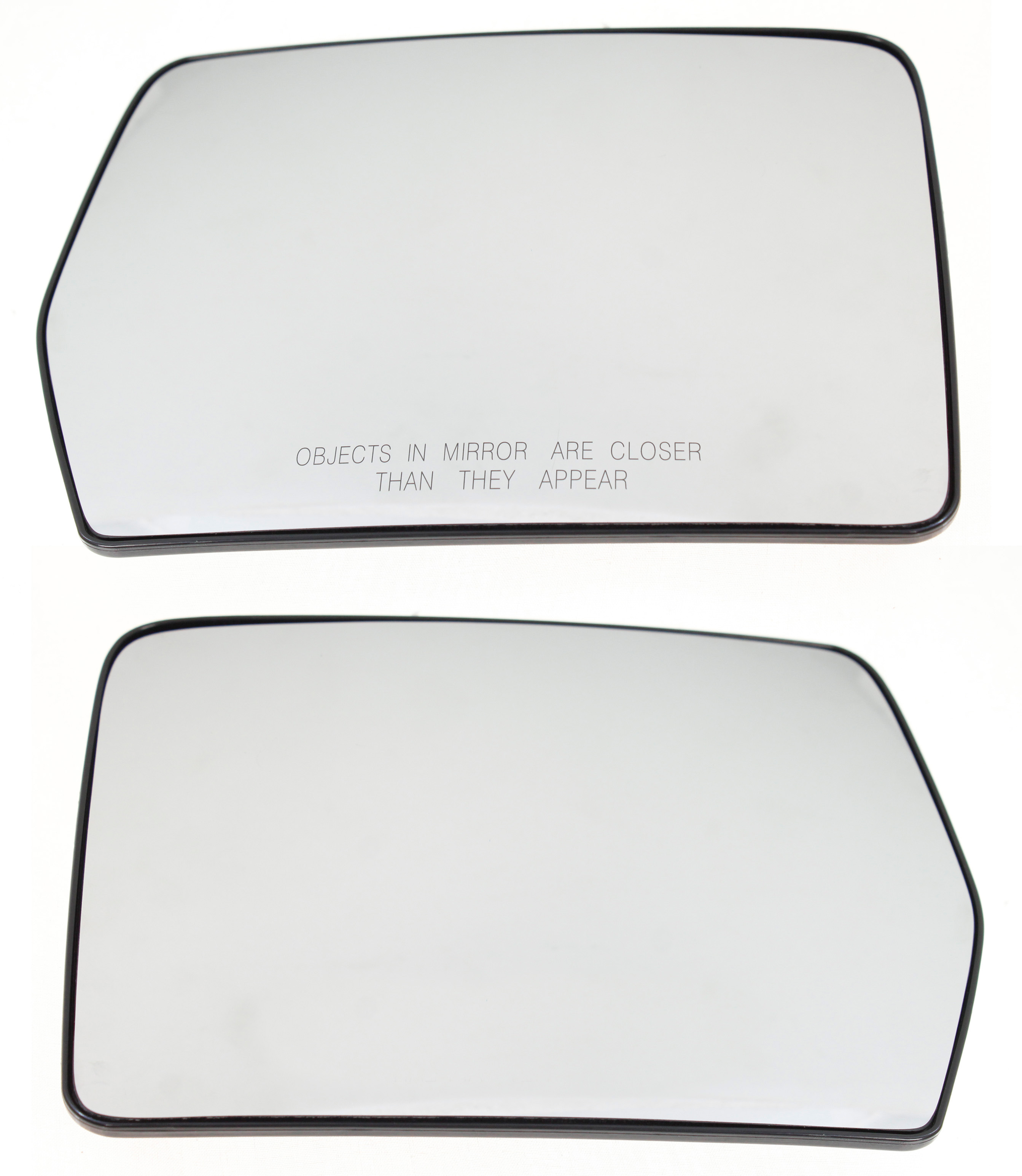 AM F 150-04-20 MIRROR GLASS RH AND LH Non Towing Heated w Backing Plate No Signal Light All Cab Types SKU SET FD108GR OEM FL3Z17K707B BL3Z17K707A 8L3Z17