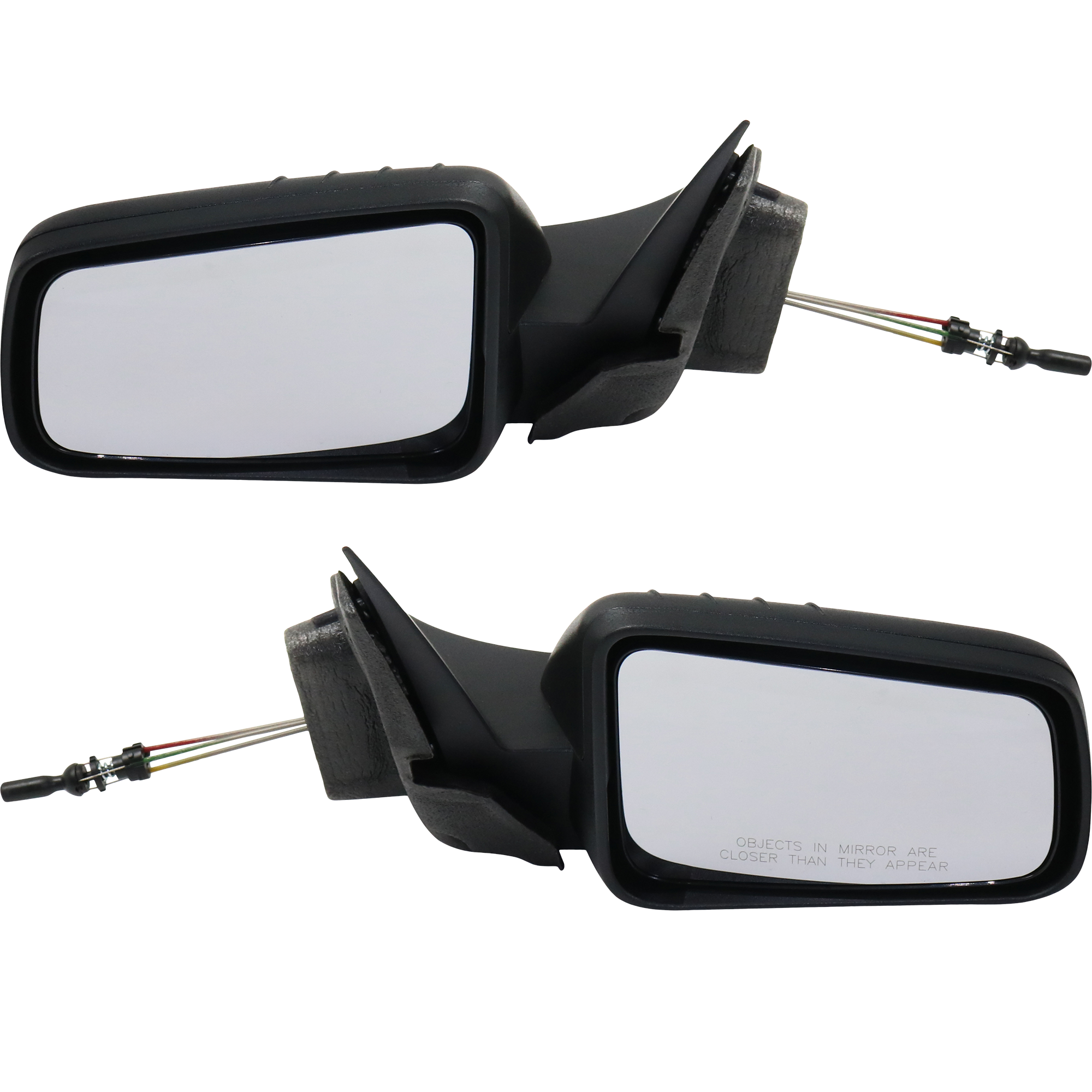 AM FOCUS 08-11 MIRROR RH AND LH Manual Adjust Non Folding Non Heated Paintable Textured 2 Caps S Model Sedan SKU SET FD109R Partslink FO1320316 FO1321316 OEM 8S4Z17682AA 8S4Z17683AA