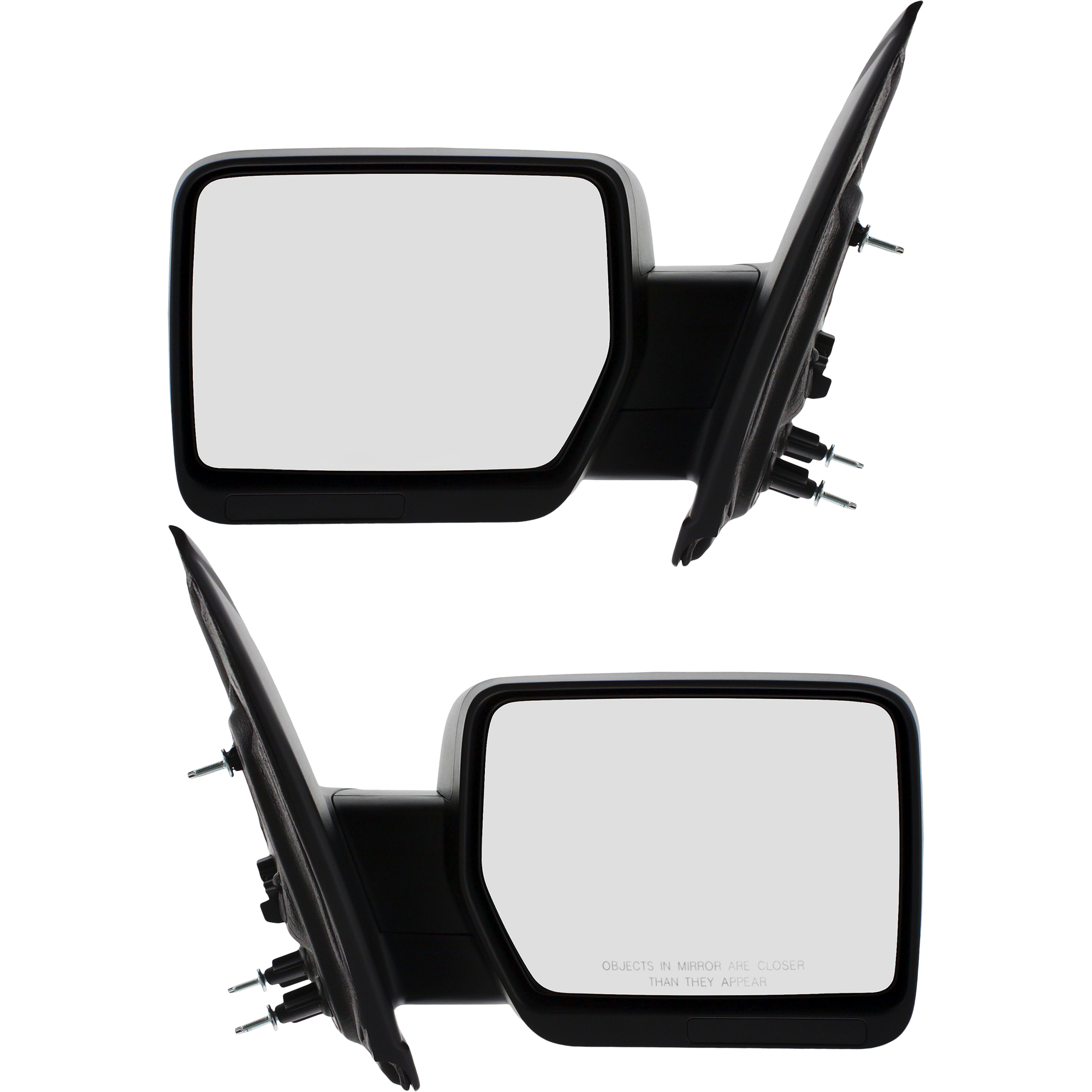 AM F 150-09-10 MIRROR RH AND LH Non Towing Power Manual Folding Non Heated Textured Standard No Auto dimming BSD Memory and Signal Light Exc. SVT Raptor Model SKU SET FD131ER Partslink FO1320348 FO1321348 OEM 9L3Z17682BB 9L3Z17683BB