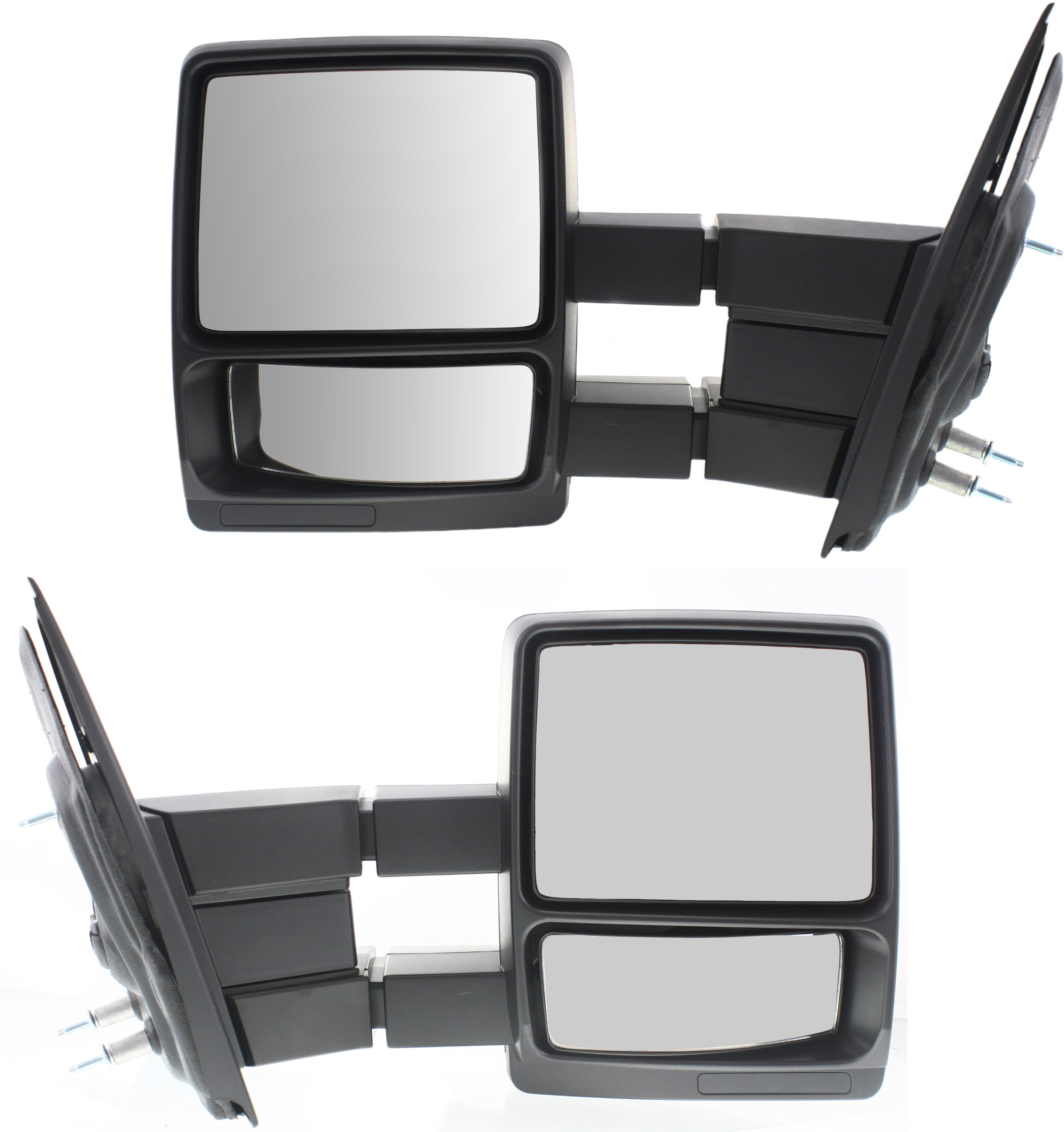 AM F 150-04-14 TOWING MIRROR RH AND LH Manual Adjust Manual Folding Non Heated Textured No Auto dimming BSD Memory and Signal Light SKU SET FD144R Partslink FO1320368 FO1321368 OEM 9L3Z17682AC 9L3Z17683AC