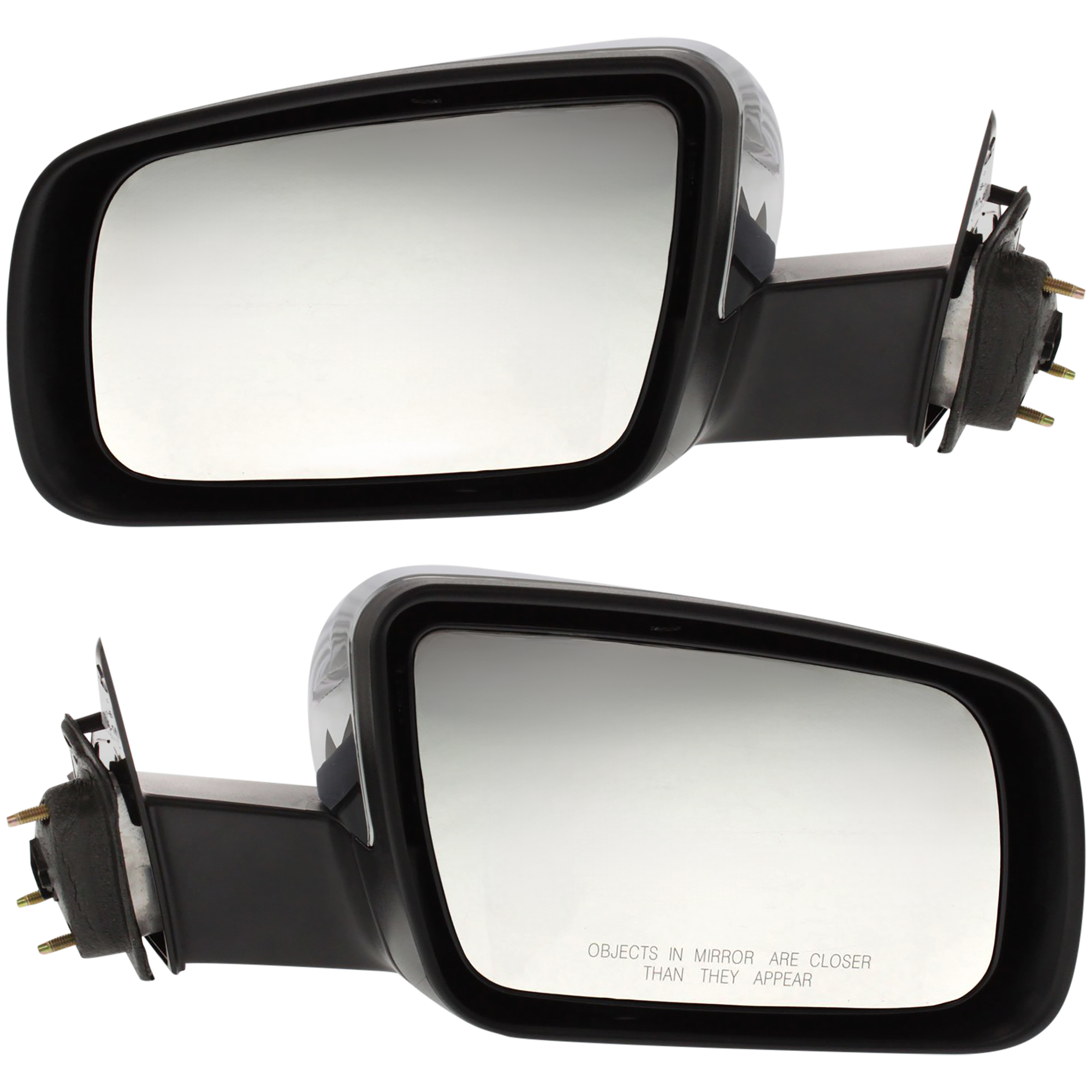 AM FIVE HUNDRED MONTEGO 05-07 MIRROR RH AND LH Power Manual Folding Heated Chrome w Memory and Puddle Light SKU SET FD151ER Partslink FO1320376 FO1321376 OEM 6G1Z17682C 6G1Z17683C