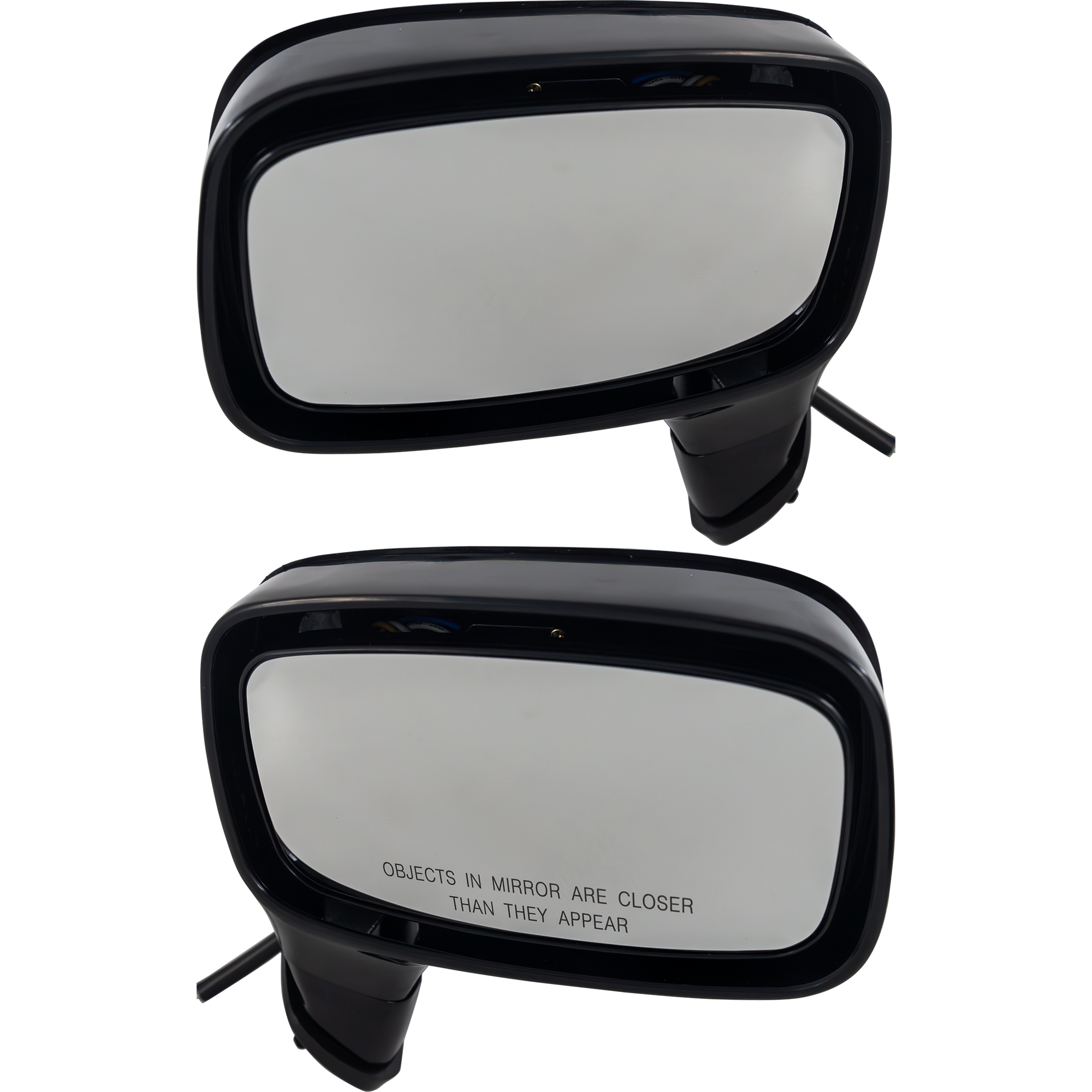 AM MUSTANG 87-93 MIRROR RH AND LH Power Non Folding Non Heated Textured Door Panel Mount SKU SET FD157ER Partslink FO1320260 FO1321257 OEM E8ZZ17682A E8ZZ17682B