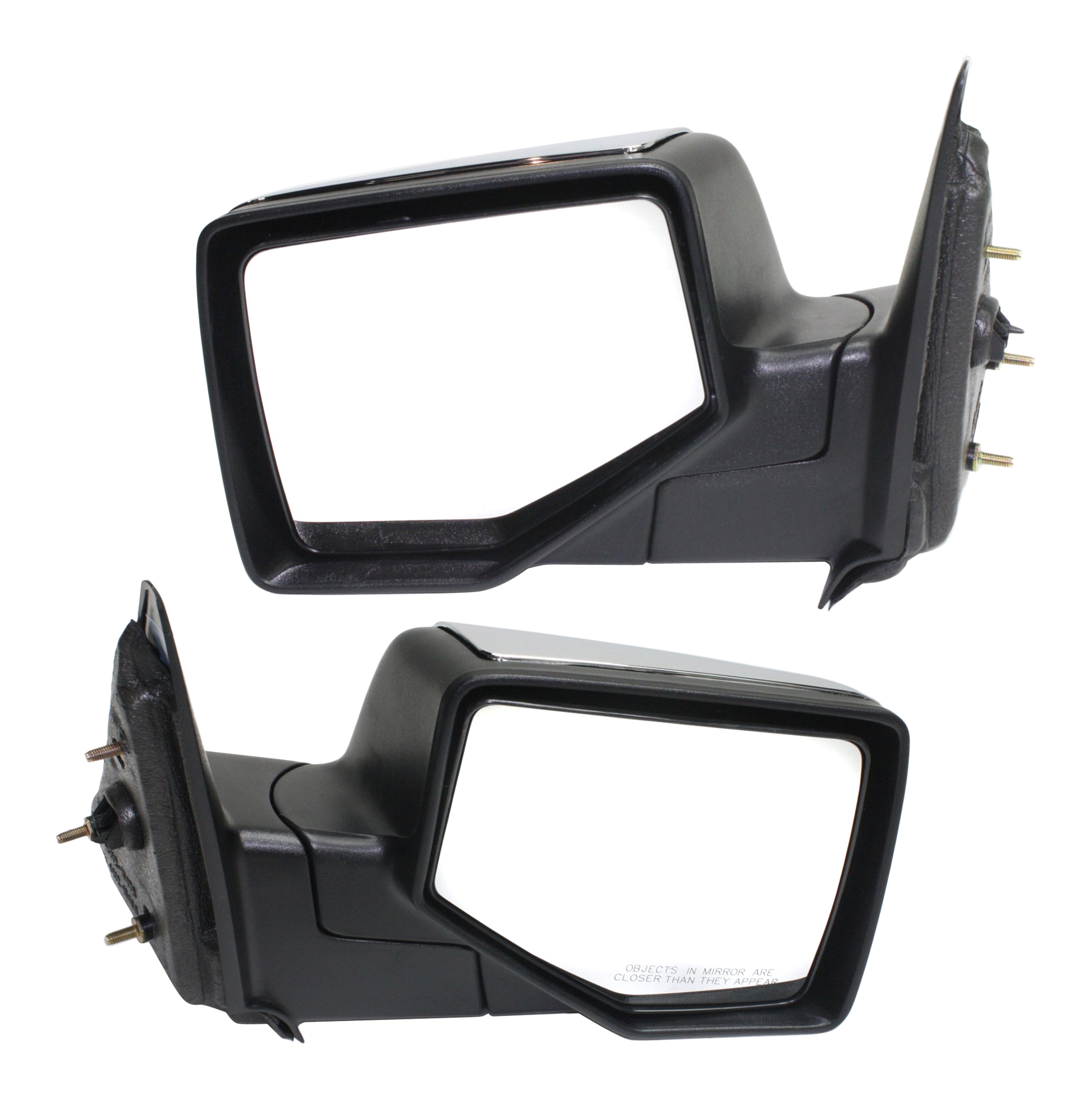AM RANGER 06-11 MIRROR RH AND LH Manual Adjust Manual Folding Non Heated Chrome SKU SET FD165CR Partslink FO1320315 FO1321315 OEM 8L5Z17682EA 8L5Z17683EA