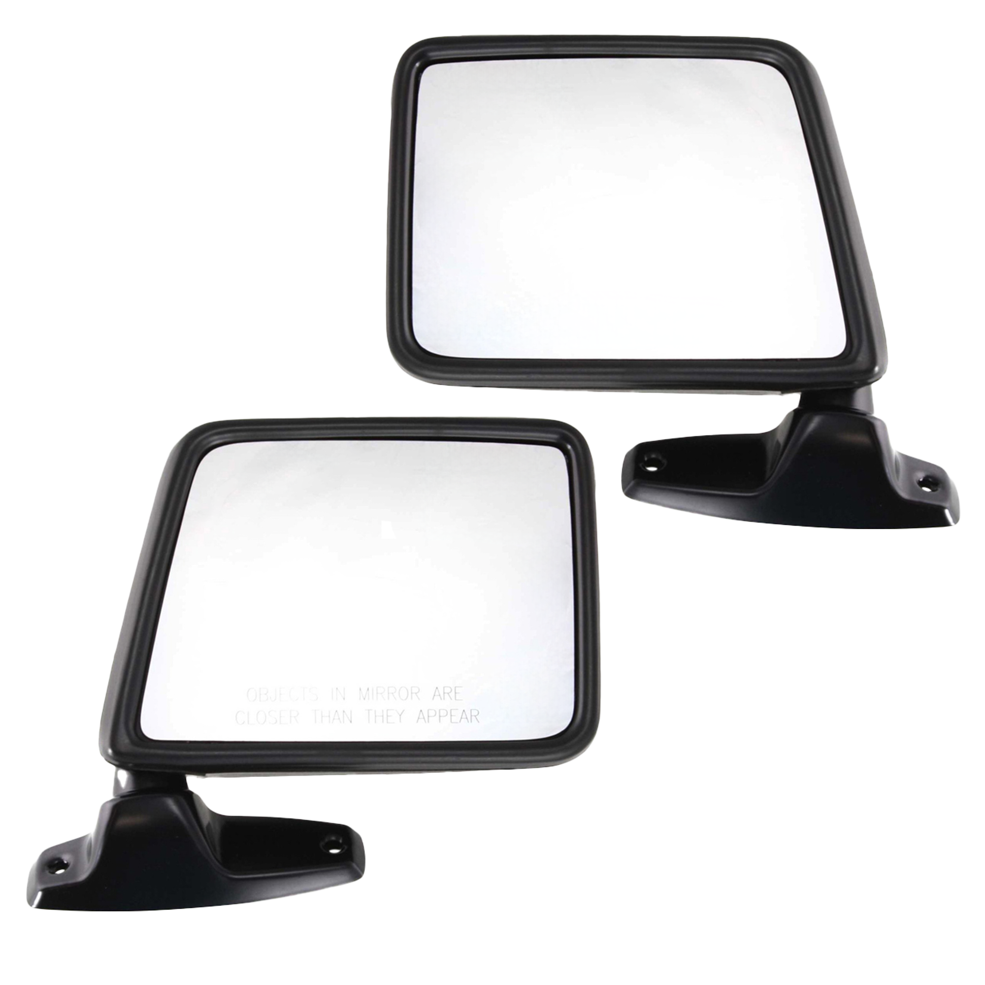 AM RANGER 83-92 MIRROR RH AND LH Manual Adjust Manual Folding Non Heated Paintable Paddle Style SKU SET FD18R Partslink FO1320108 FO1321108 OEM E5TZ17682C E5TZ17682D
