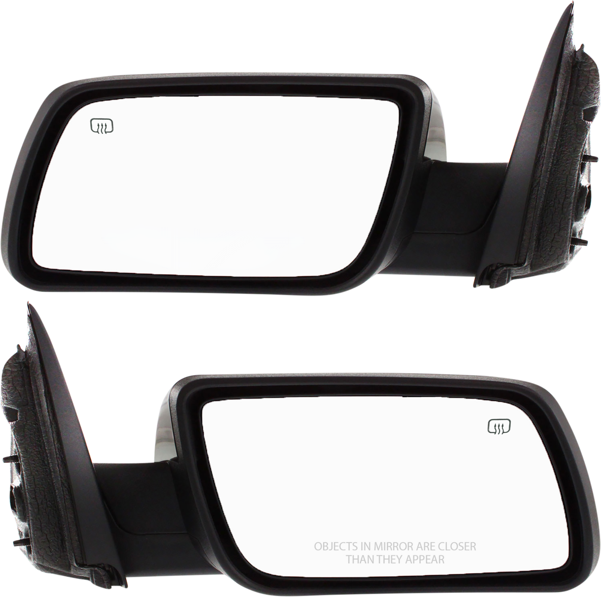 AM FLEX 09-12 MIRROR RH AND LH Power Manual Folding Heated Paintable No Memory and Puddle Light SKU SET FD197ER Partslink FO1320359 FO1321359 OEM 8A8Z17682BA 8A8Z17683BA
