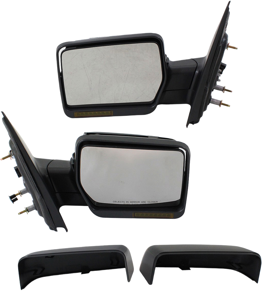 AM F 150-07-08 MIRROR RH AND LH Non Towing Power Manual Folding Heated Paintable w In housing Signal Light No Auto dimming BSD and Memory SKU SET FD208ER S Partslink FO1320333 FO1321333 OEM 8L3Z17682RA 8L3Z17683RA