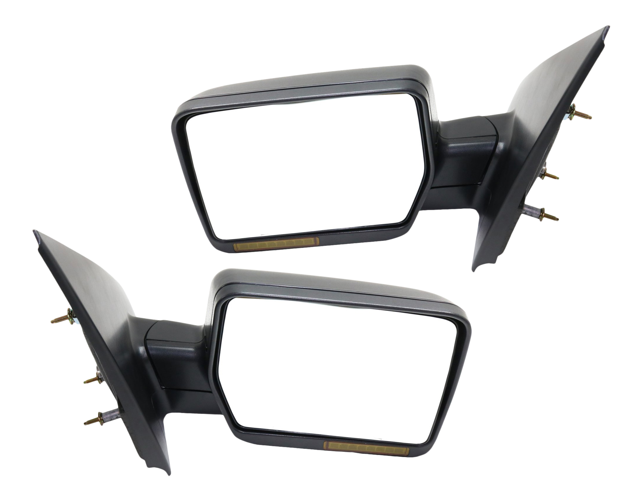 AM F 150-07-08 MIRROR RH AND LH Non Towing Power Manual Folding Heated Textured w In housing Signal Light No Auto dimming BSD and Memory SKU SET FD209ER S Partslink FO1320321 FO1321321 OEM 8L3Z17682FA 8L3Z17683FA PFM