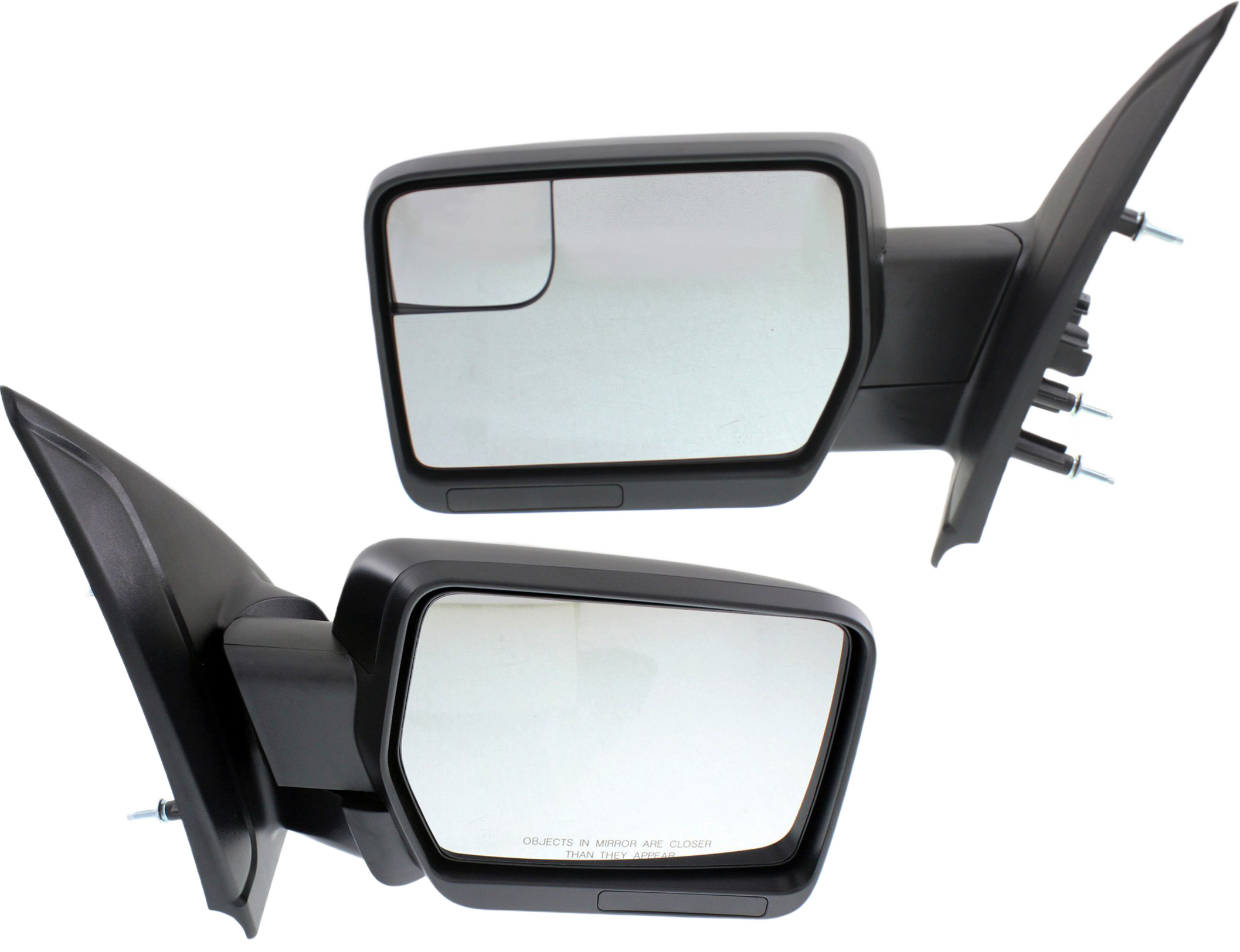 AM F 150-11-14 MIRROR RH AND LH Power Manual Folding Non Heated No Memory Signal and Puddle Light All Cab Types Paintable SKU SET FD221ER Partslink FO1320404 FO1321404 OEM BL3Z17682HAPTM BL3Z17683HAPTM