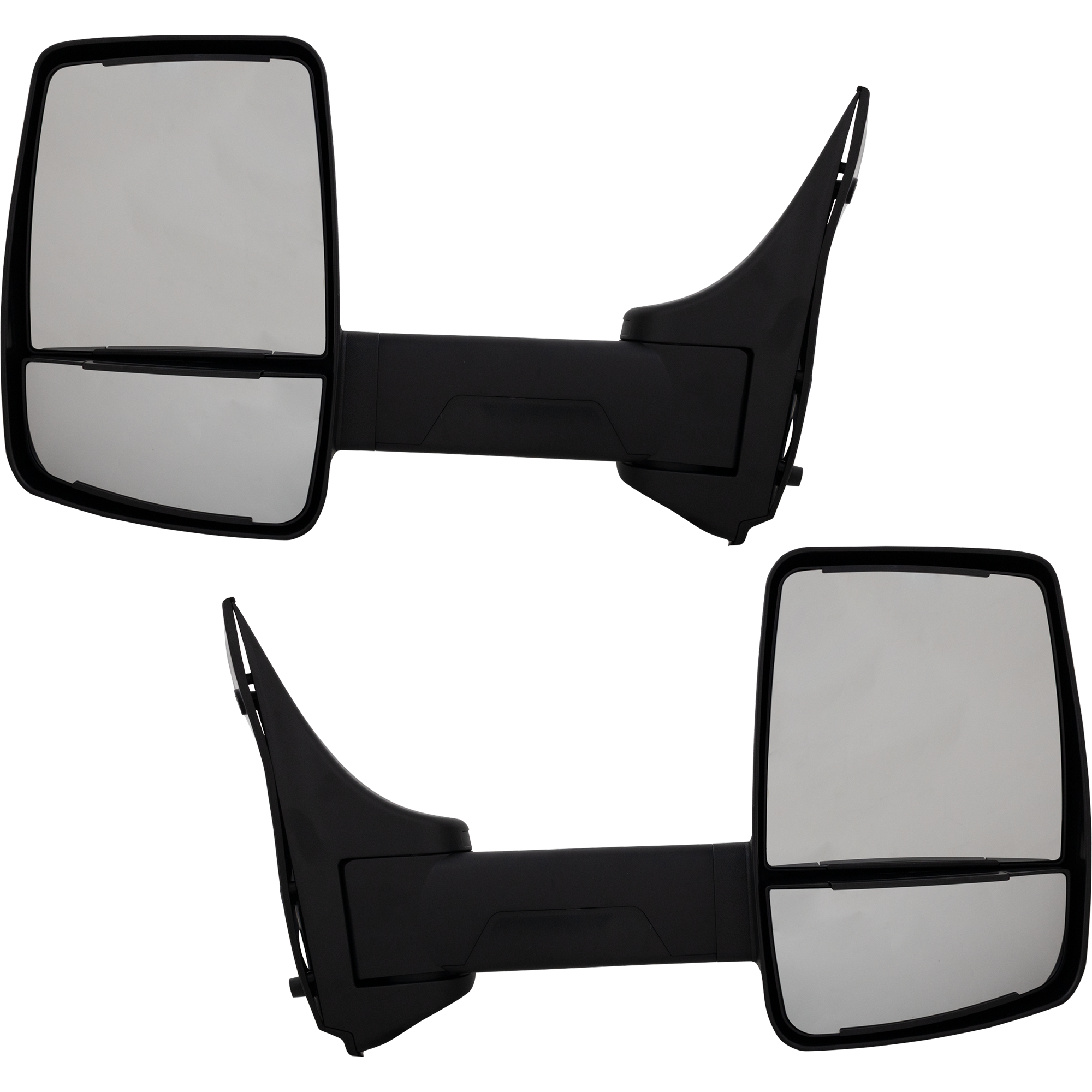 AM ECONOLINE VAN 92-15 TOWING MIRROR RH AND LH Manual Adjust Non Heated Manual Folding Textured Black No Auto dimming Blind Spot Feature Memory and Signal Light SKU SET FD257R OEM Performance