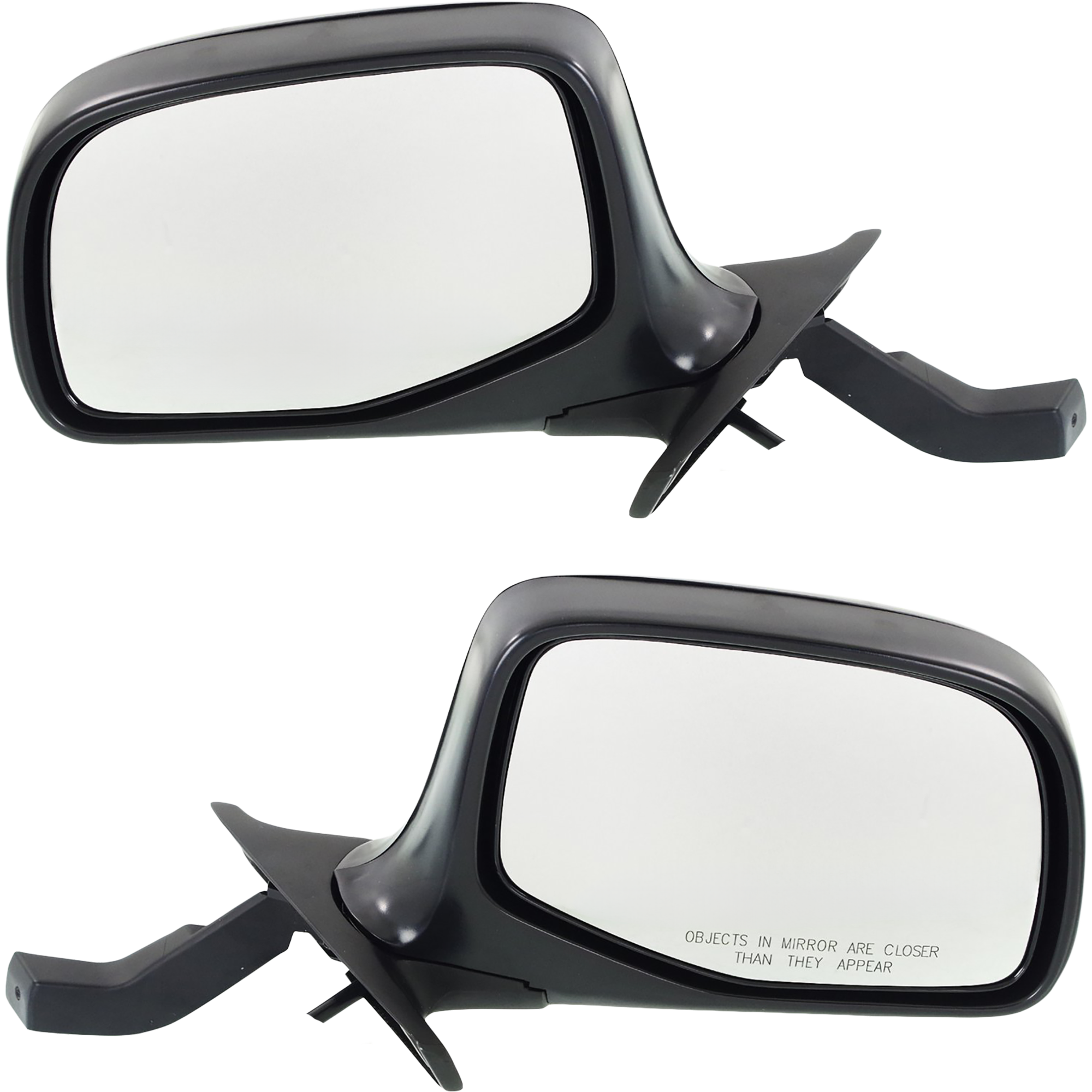 AM F SERIES 92-97 MIRROR RH AND LH Non Towing Power Manual Folding Non Heated Chrome Paddle Style w o Lightning Model and Perf. Package SKU SET FD25ER Partslink FO1320124 FO1321124 OEM F5TZ17683BA F7TZ17683BAB F7TZ1