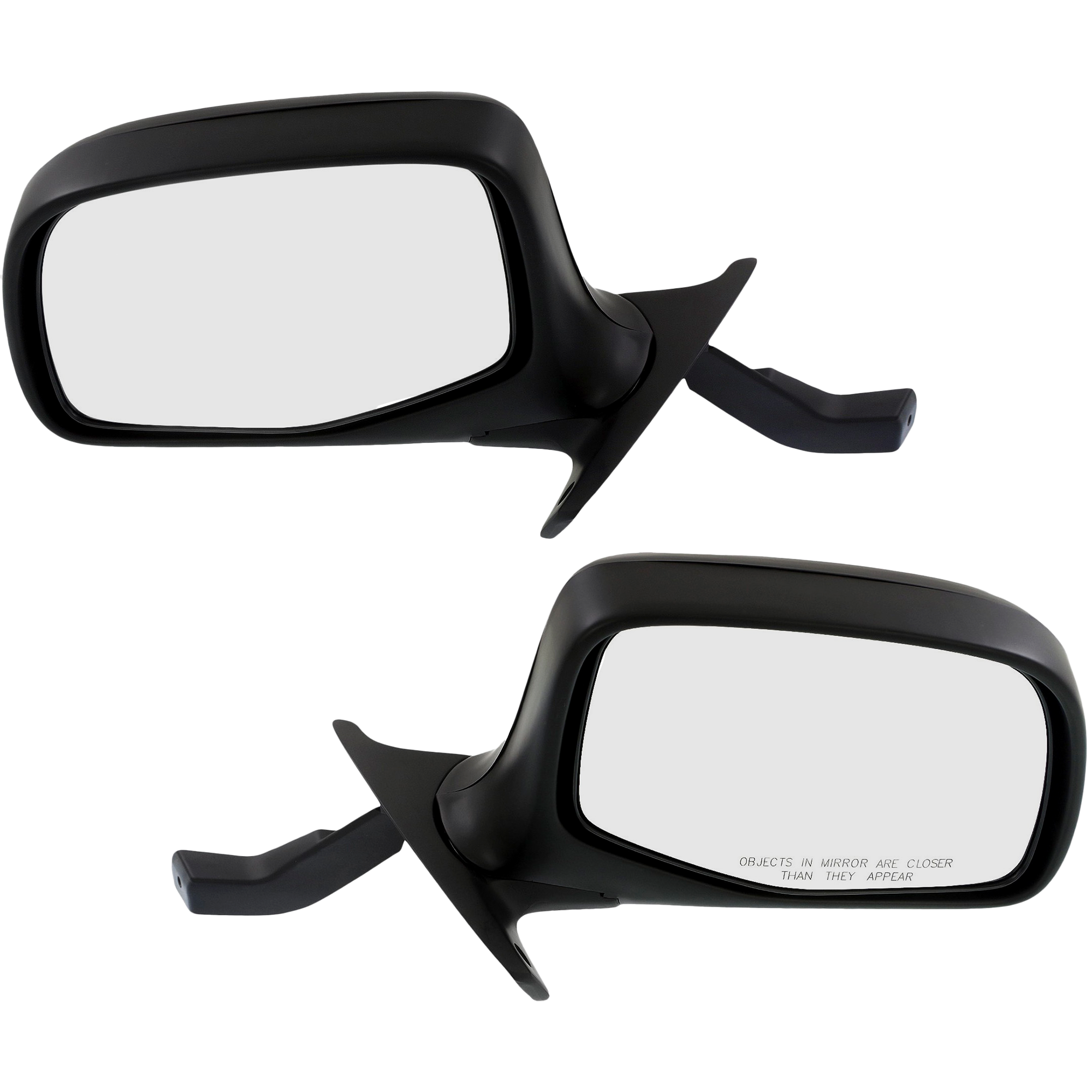AM F SERIES 92-97 MIRROR RH AND LH Non Towing Manual Adjust Manual Folding Non Heated Chrome Paddle Style SKU SET FD25R Partslink FO1320152 FO1321152 OEM F7TZ17682DAA F7TZ17683DAB