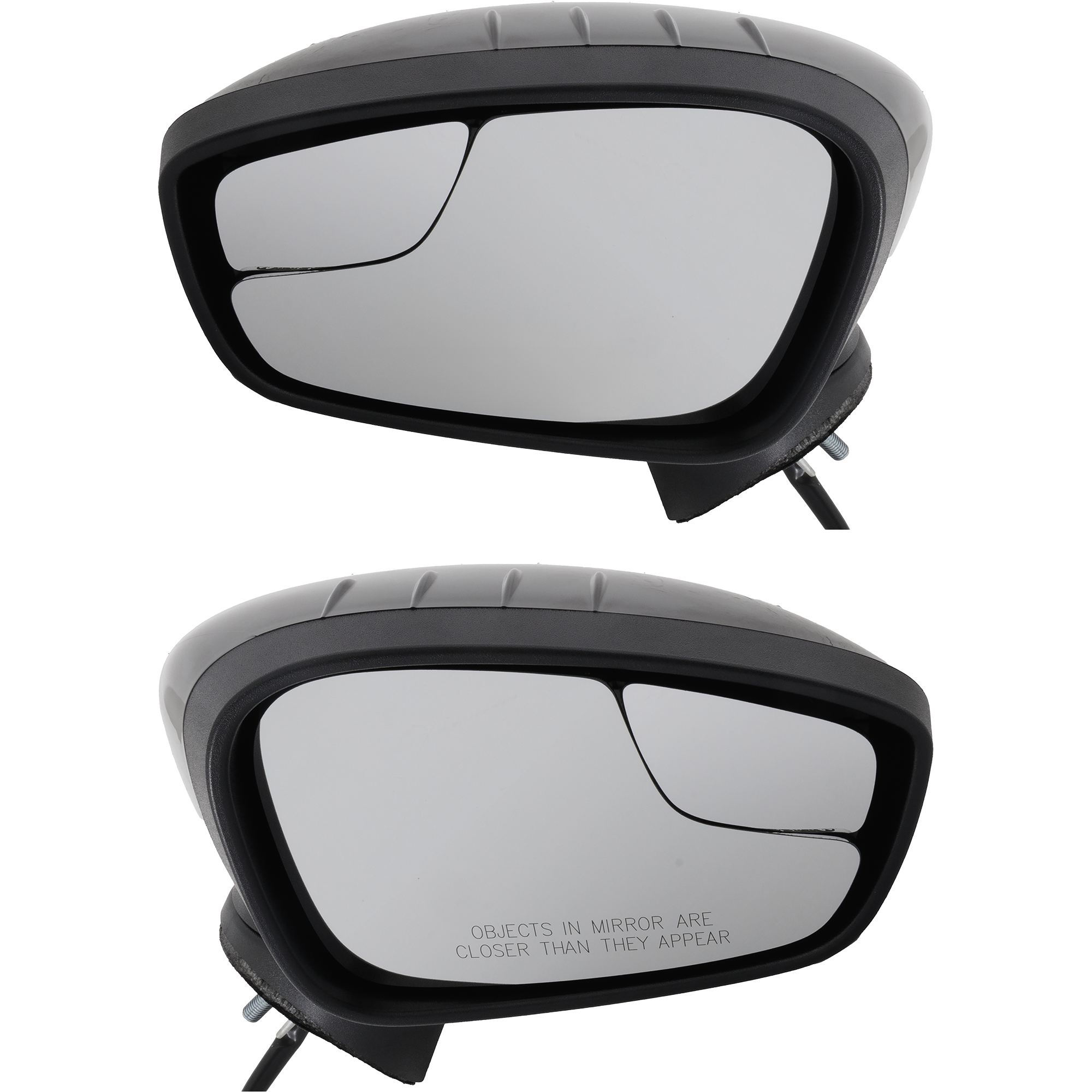 AM FIESTA 11-19 MIRROR RH AND LH Power Manual Folding Non Heated Paintable w Blind Spot Glass No Signal Light Exc. ST Model SKU SET FD269ER Partslink FO1320458 FO1321458 OEM AE8Z17682B PFM AE8Z17683A PFM