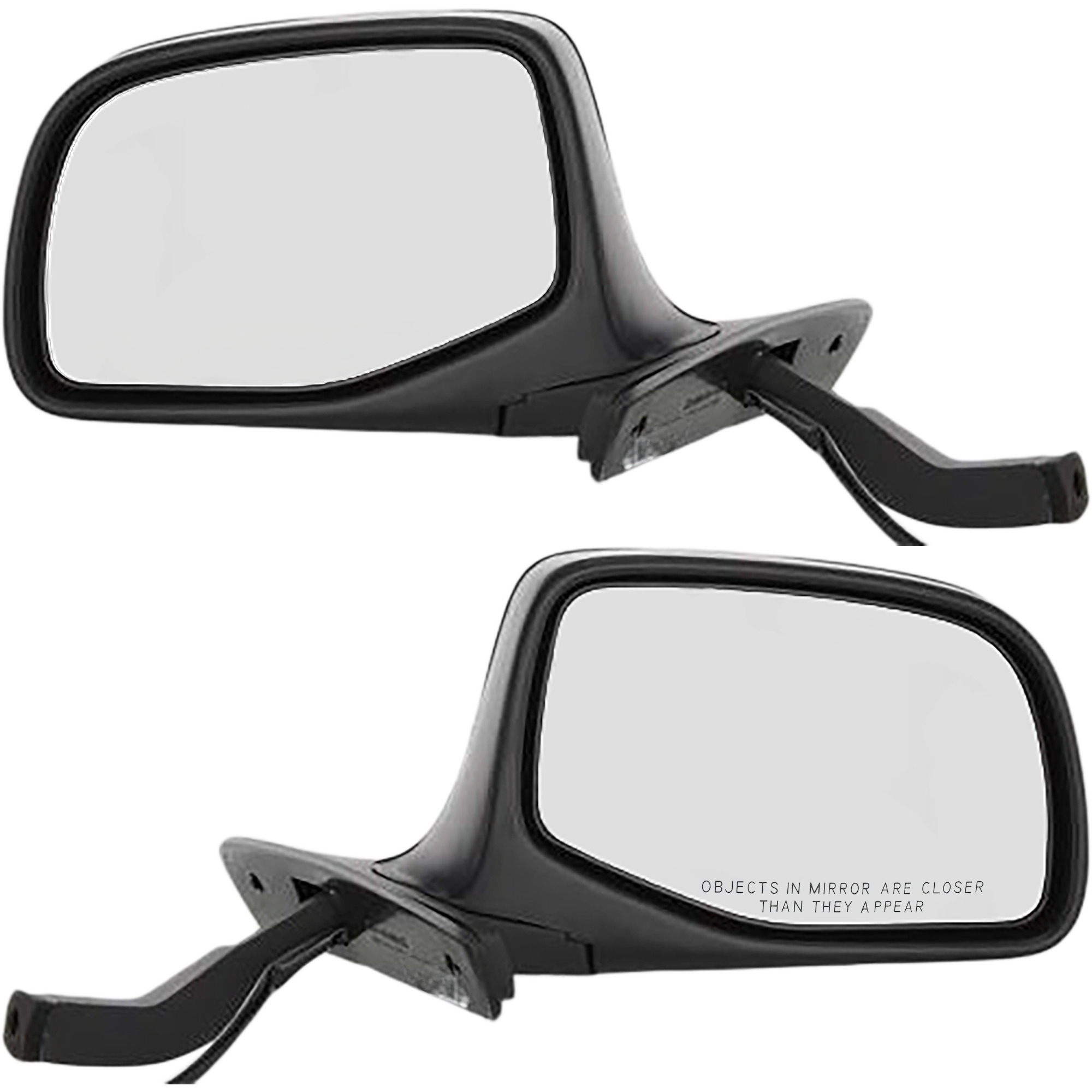AM F SERIES 92-97 MIRROR RH AND LH Non Towing Power Manual Folding Non Heated Paintable Paddle Style SKU SET FD26ER Partslink FO1320116 FO1321116 OEM F5TZ17682E F5TZ17683E
