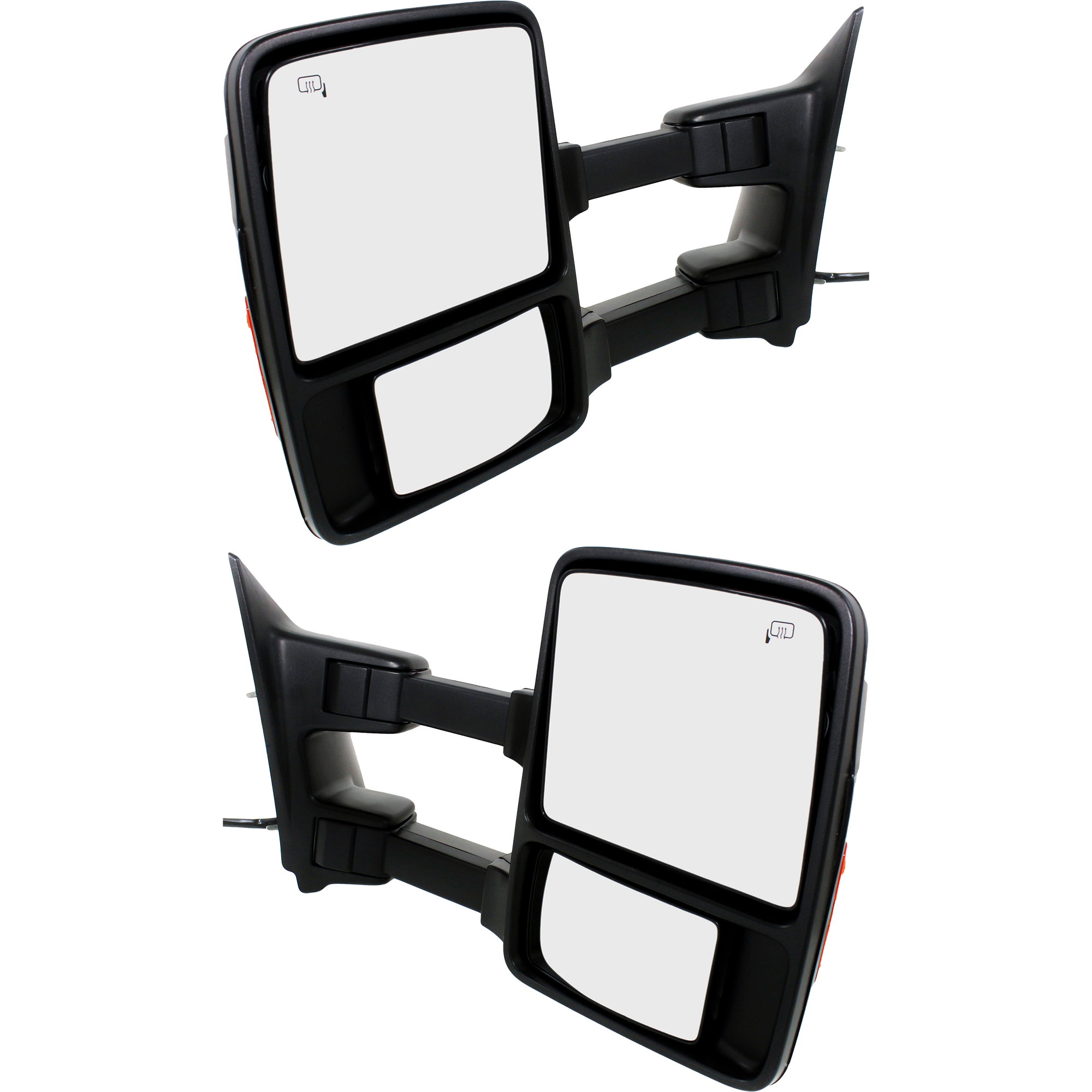AM F SERIES SUPER DUTY 08-09 TOWING MIRROR RH AND LH Power Power Folding Heated Textured w Auto Extend and Signal Light No Memory w Side Maker SKU SET FD275ER S Partslink FO1320425 FO1321425 OEM 8C3Z17682AB 7C3Z17682CB 8C3Z17