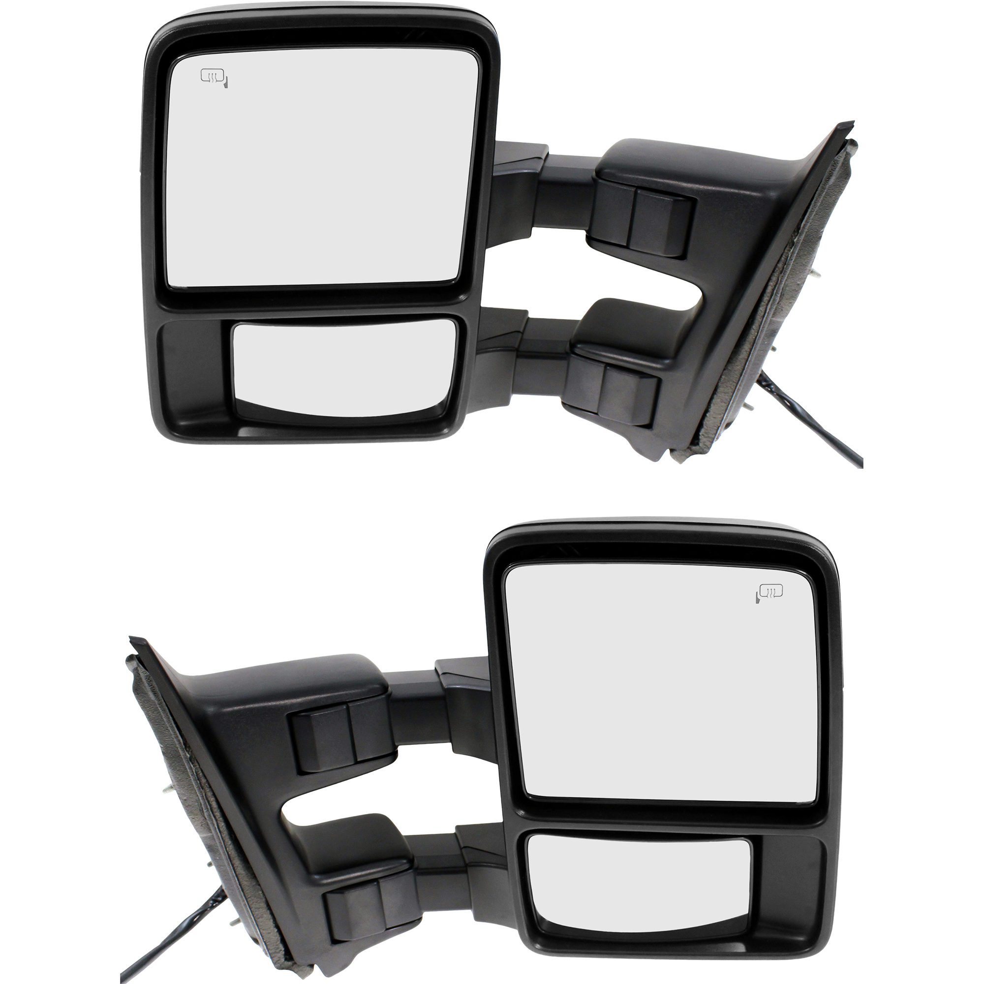 AM F SERIES SUPER DUTY 10-10 TOWING MIRROR RH AND LH Power Power Folding Heated Textured w Auto Extend and Signal Light No Memory SKU SET FD276ER S Partslink FO1320487 FO1321487 OEM 9C3Z17682CA 9C3Z17683CA