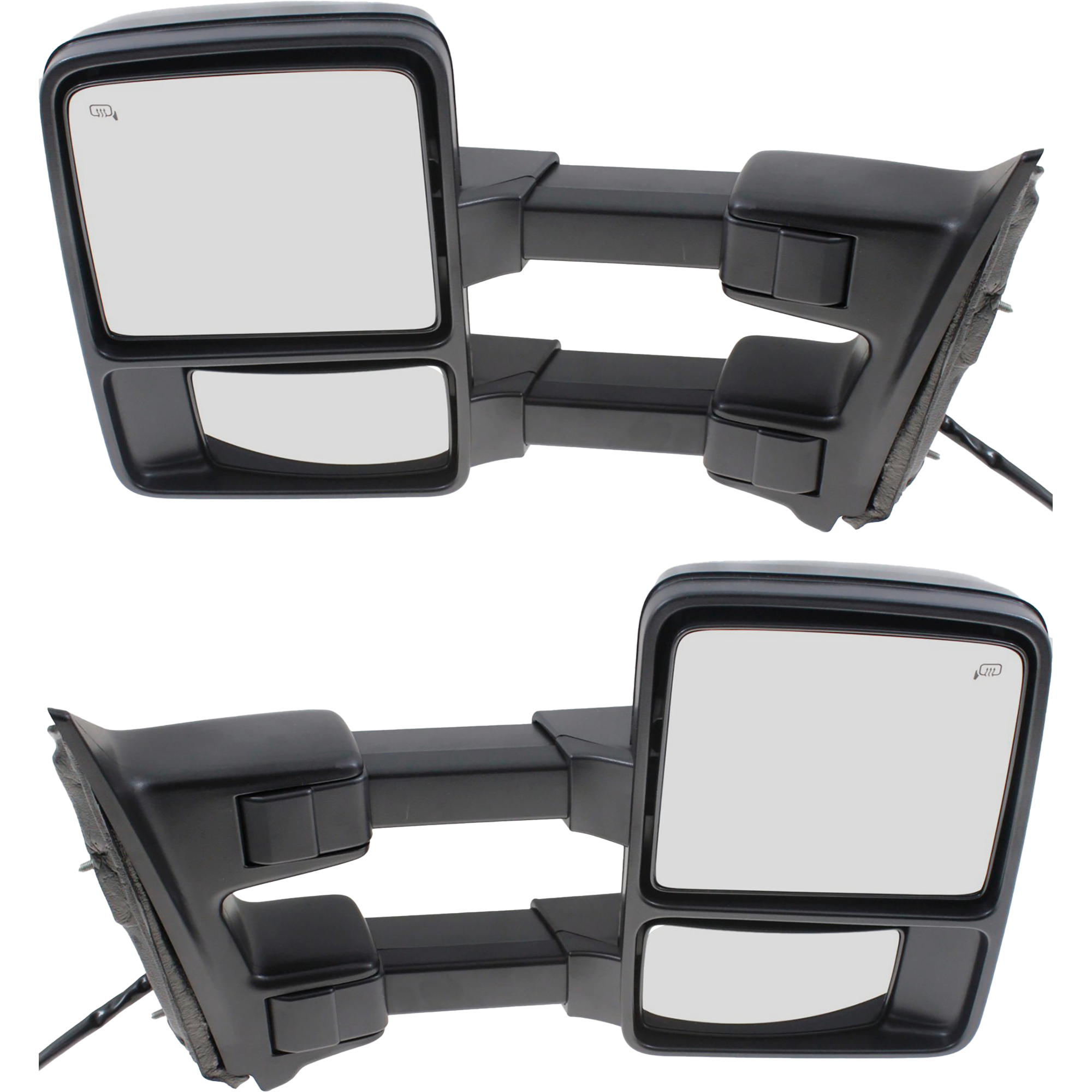 AM F SERIES SUPER DUTY 08-09 TOWING MIRROR RH AND LH Power Power Folding Heated Chrome Paintable 2 Caps w Auto Extend Memory and Signal Light SKU SET FD281ER S Partslink FO1320428 FO1321428 OEM 8C3Z17682DB PFM 7C3Z17682MA 8C