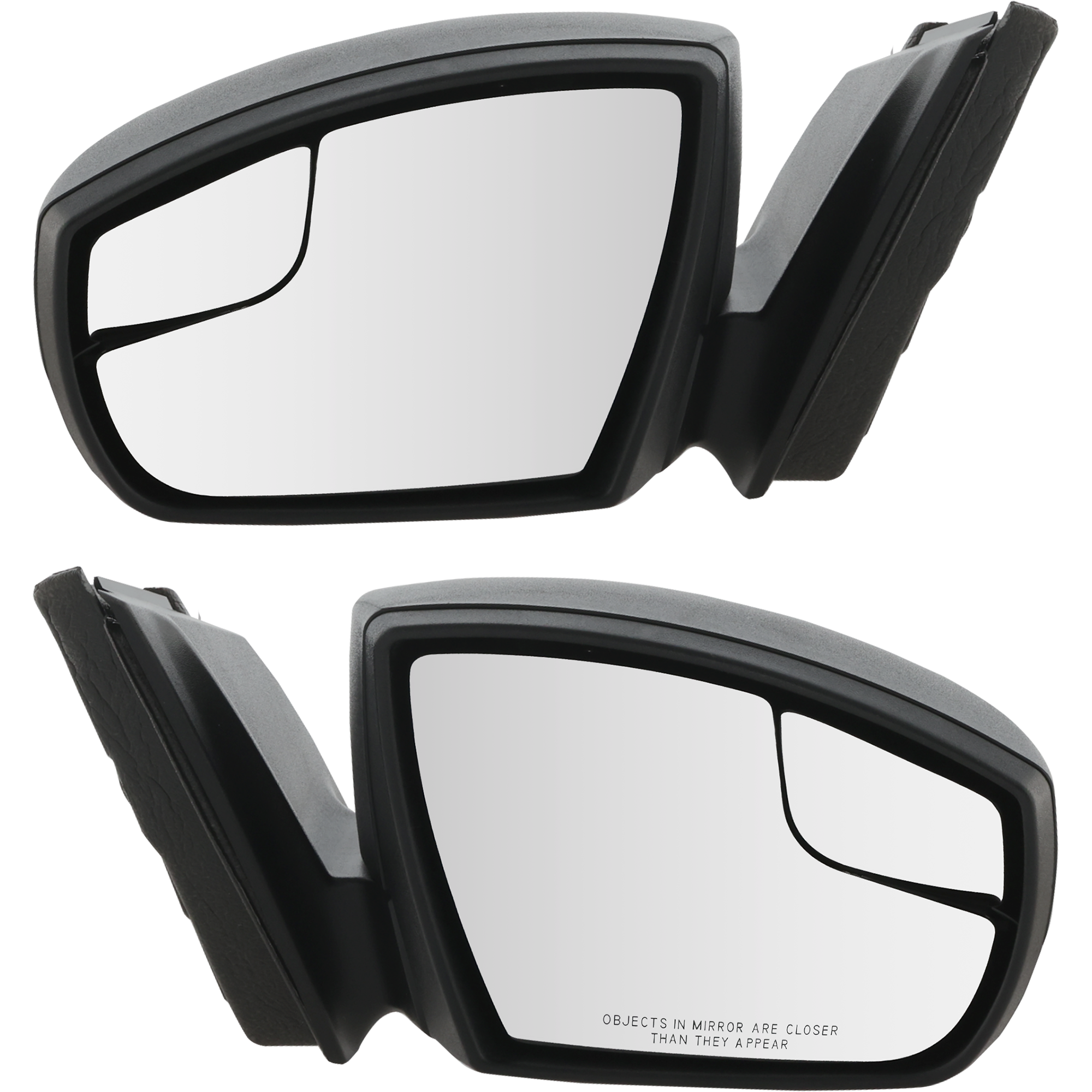 AM FOCUS 15-18 MIRROR RH AND LH Power Manual Folding Non Heated Textured w Blind Spot Glass No Puddle and Signal Lights Sedan SKU SET FD294ER OEM F1EZ17682L F1EZ17682A F1EZ1768