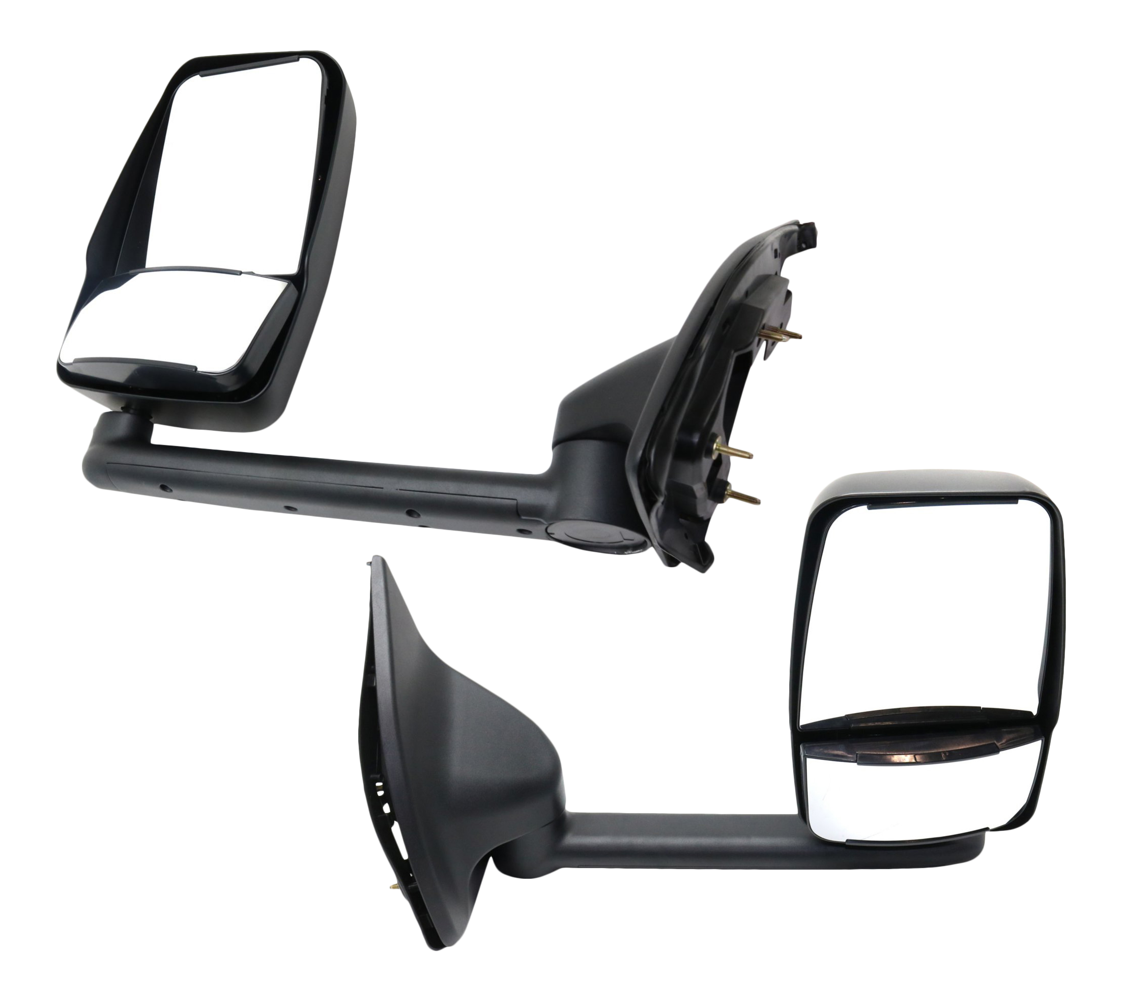 AM F SERIES SUPER DUTY 99-10 TOWING MIRROR RH AND LH Manual Adjust Manual Folding Non Heated Paintable No Signal Light w Long Arm SKU SET FD303R OEM F81Z17682AAA PFM 3C3Z17682AAA