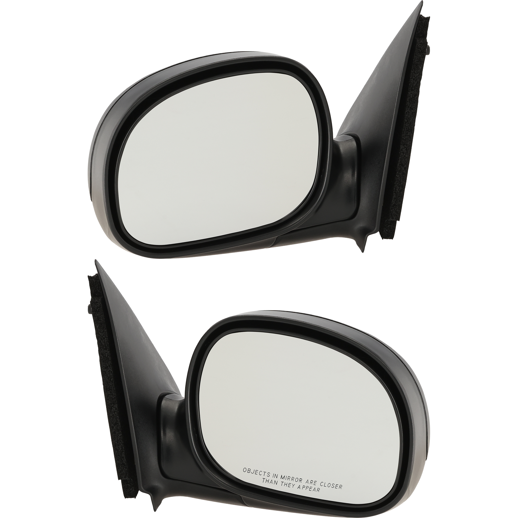 AM F 150-97-04 F 250-97-99 MIRROR RH AND LH Non Towing Manual Adjust Manual Folding Non Heated Textured Contour Style Regular Super Cab SKU SET FD323R Partslink FO1320300 FO1321300 OEM F85Z17682BAA PFM 1L3Z17682HAA