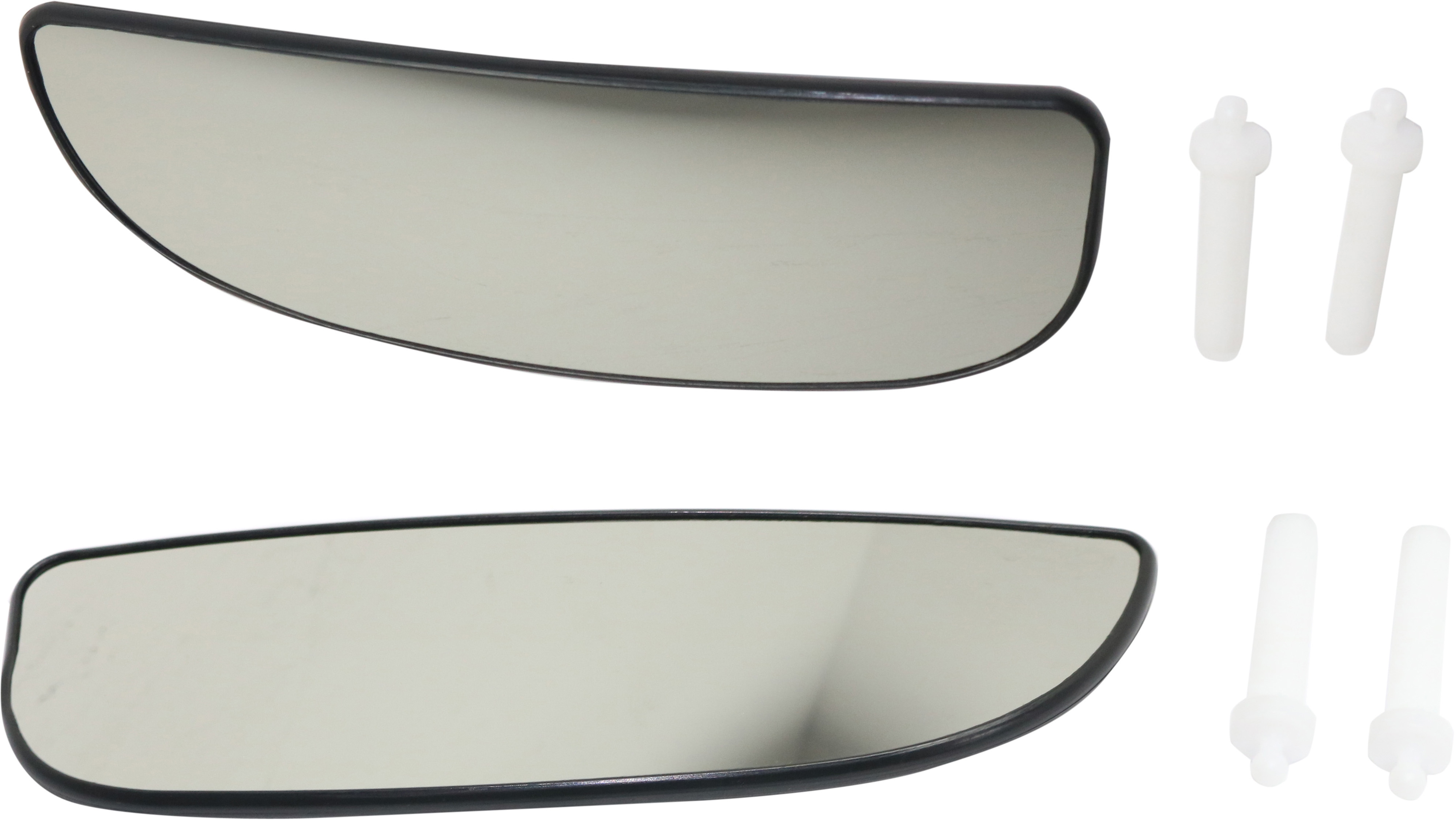 AM F 250-350 SUPER DUTY 99-07 MIRROR GLASS RH AND LH Lower Towing Non Heated w Backing Plate SKU SET FD342GR Partslink FO1324133 FO1325133 OEM YC3Z17K707CB YC3Z17K707CA