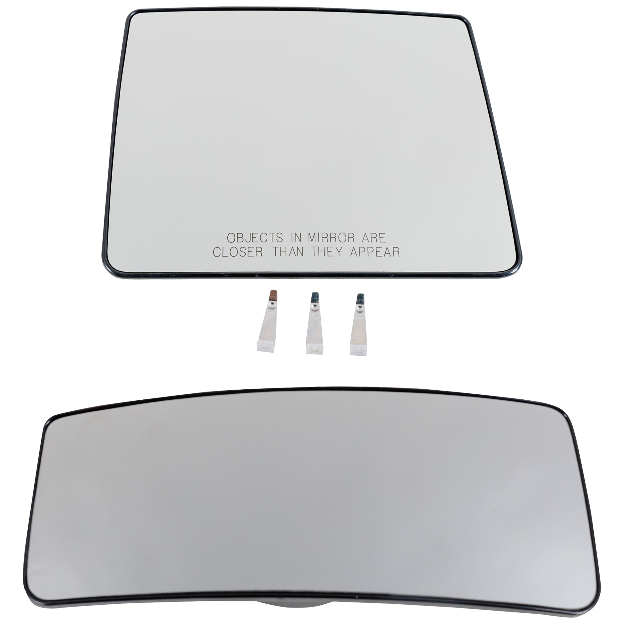 AM F 150-07-12 MIRROR GLASS RH Upper and Lower Towing Non Heated No Signal Light SKU SET FD383GR 2 A Partslink FO1325116 FO1325118 OEM 7L3Z17K707C 7L3Z17K707E