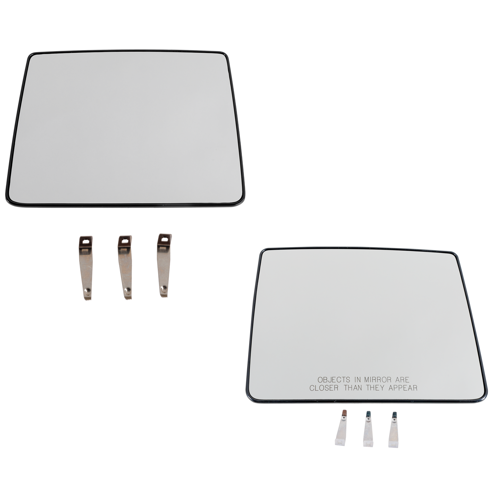 AM F 150-07-12 TOWING MIRROR GLASS RH AND LH Driver Side ?Heated Passenger Side Non Heated No Signal Light SKU SET FD383GR 2 Partslink FO1325116 FO1324116 OEM 7L3Z17K707C 7L3Z17K707F