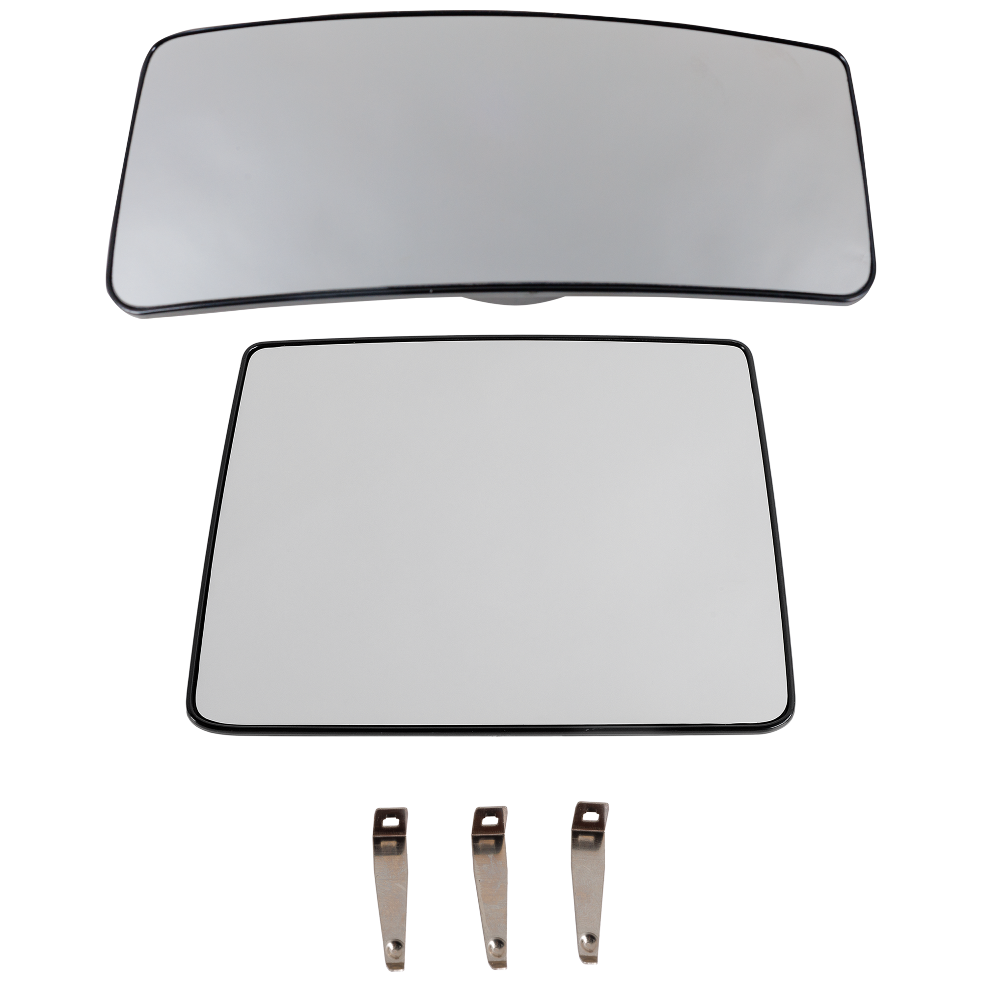AM F 150-07-12 TOWING MIRROR GLASS LH Upper and Lower Non Heated No Signal Light SKU SET FD385GL A Partslink FO1324116 FO1324118 OEM 7L3Z17K707F 7L3Z17K707H
