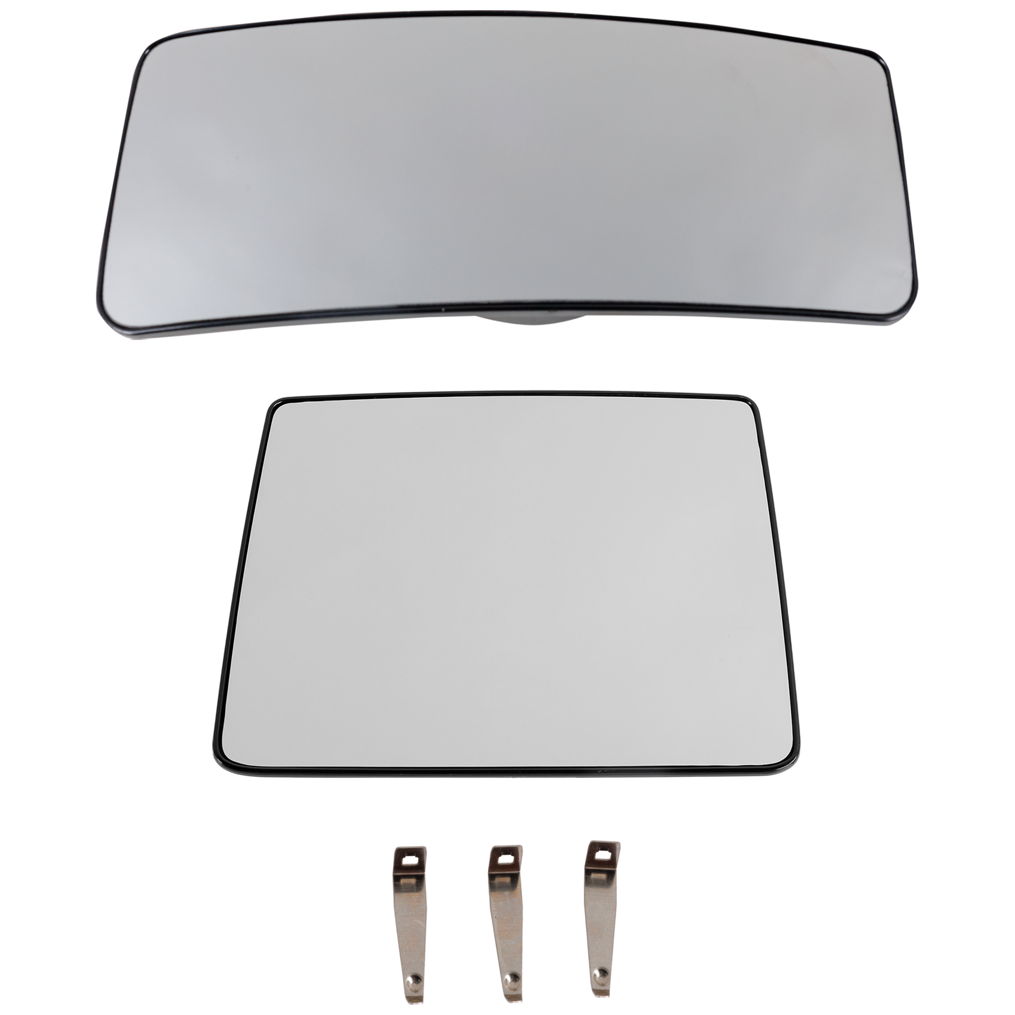 AM F 150-07-12 TOWING MIRROR GLASS LH Upper and Lower Non Heated No Signal Light SKU SET FD385GL Partslink FO1324116 FO1324118 OEM 7L3Z17K707F 7L3Z17K707H