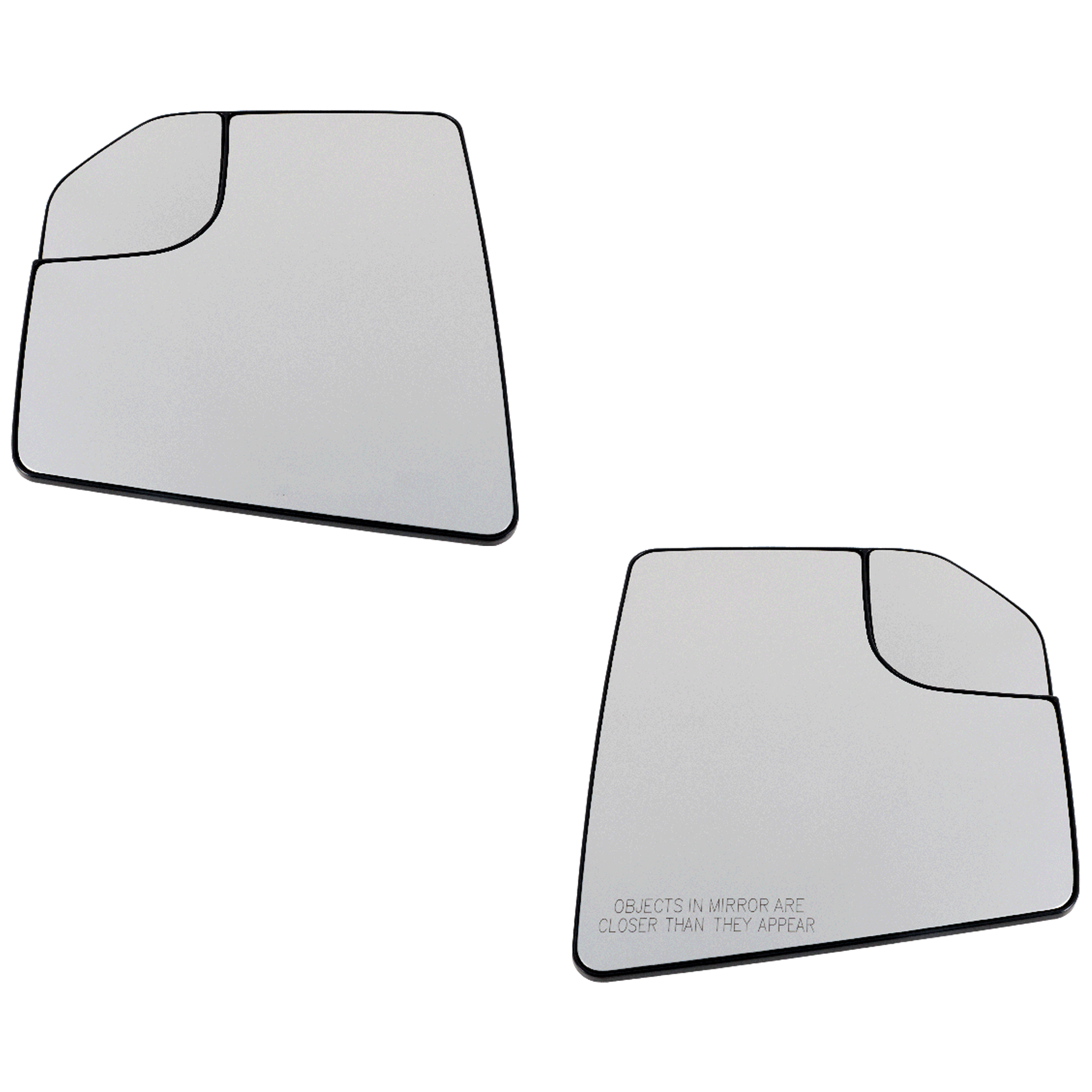 AM F 150-15-20 MIRROR GLASS RH AND LH Non Towing Non Heated w Blind Spot Glass No Memory and Auto Dimming SKU SET FD386GR Partslink FO1325139 FO1324139 OEM FL3Z17K707A FL3Z17K707L