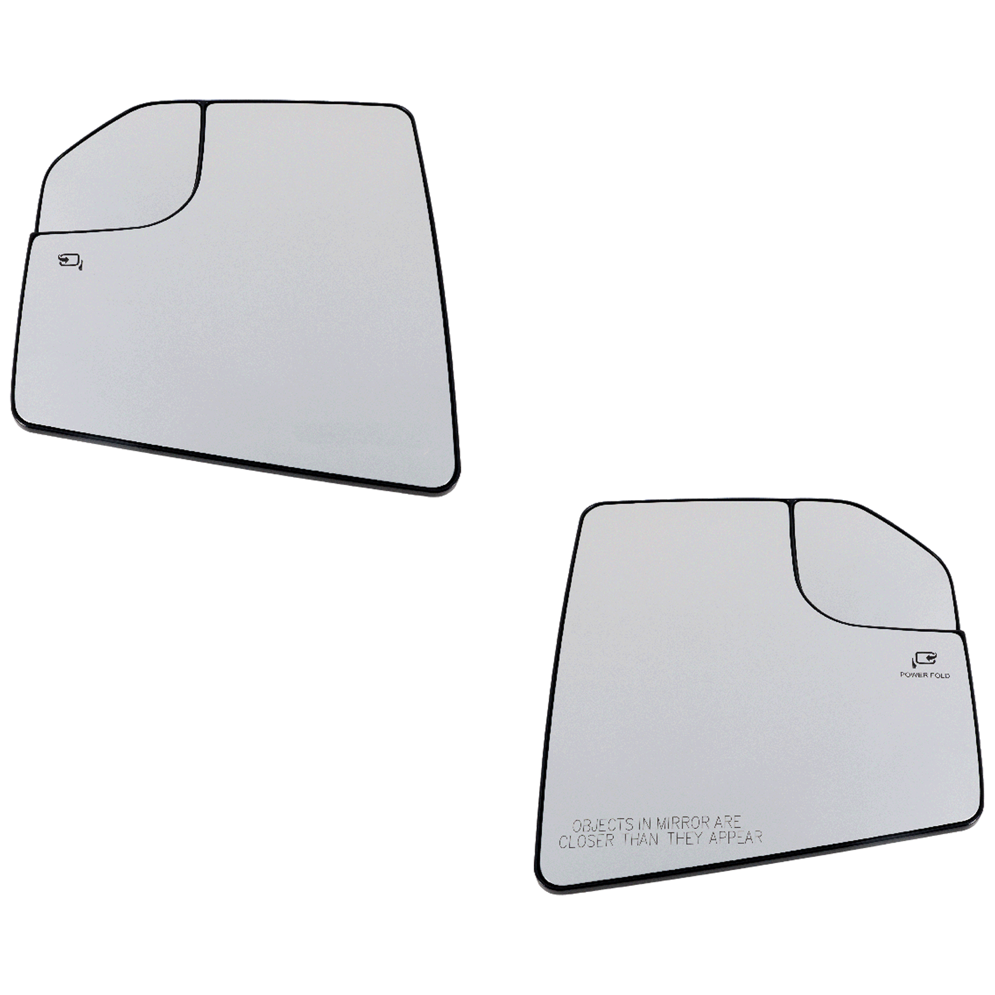 AM F 150-15-20 MIRROR GLASS RH AND LH Non Towing Heated w Blind Spot Glass and Memory No Auto dimming Crew Extended Cab SKU SET FD388GR Partslink FO1325176 OEM FL3Z17K707C PFM FL3Z17K707N PF